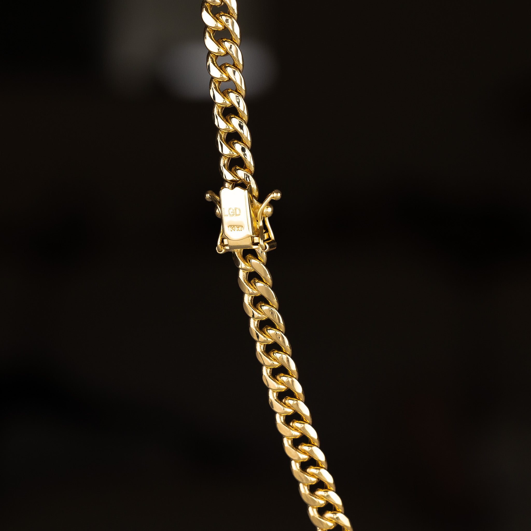 14K Gold 5.7mm Hollow Miami Cuban Chain - Model 0541