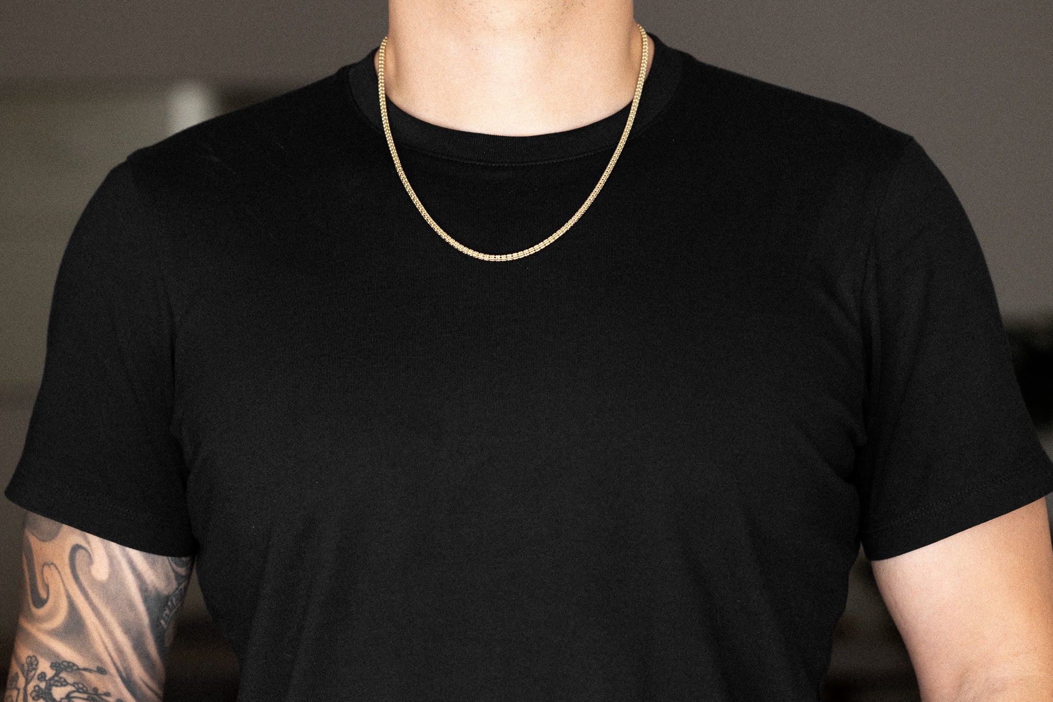 14k Gold Two-Tone Diamond-Cut Ice Chain - Model CH-0618