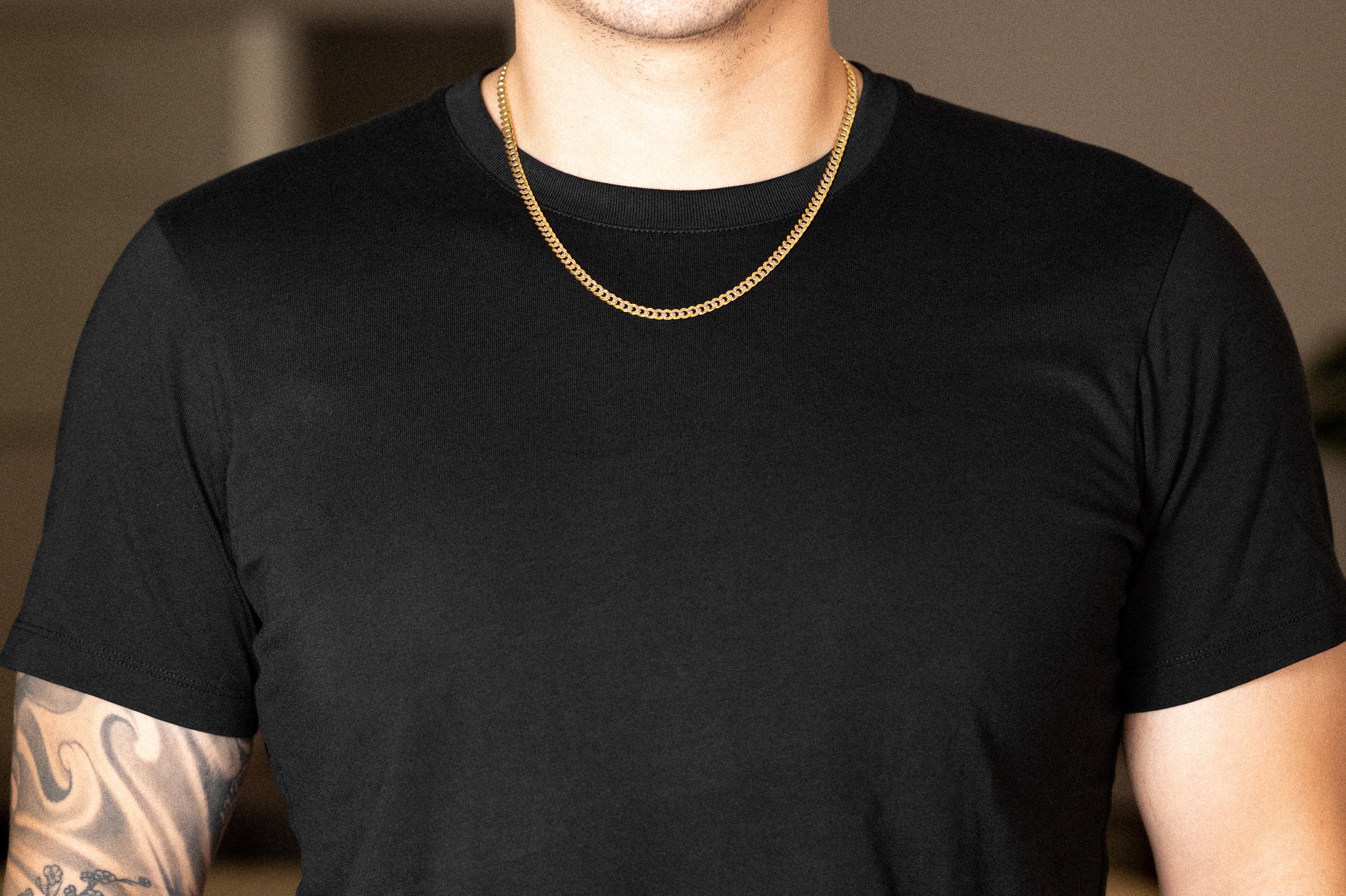 14k Gold 4.8mm Two-Tone Cuban Chain - Model CH-0325
