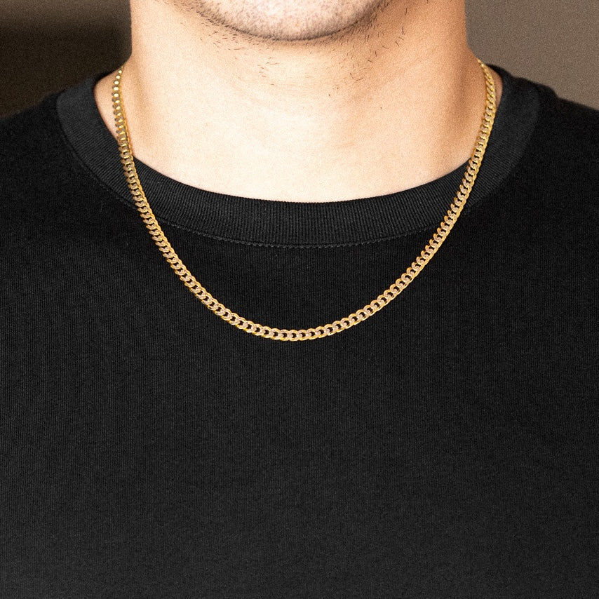 14k Gold 4.8mm Two-Tone Cuban Chain - Model CH-0325