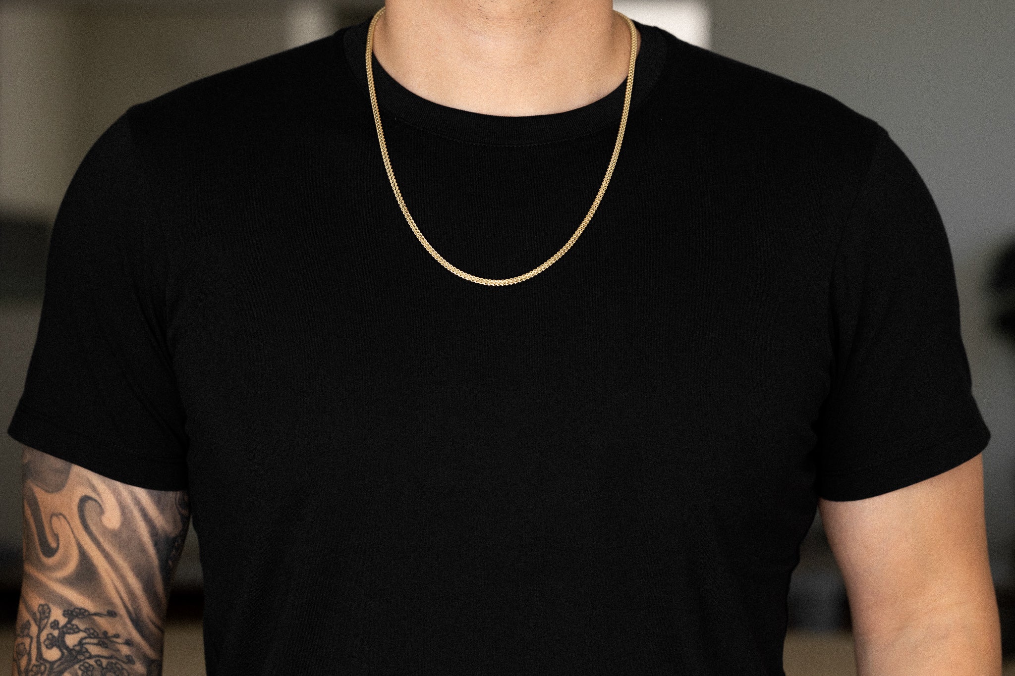 14k Gold 3mm Diamond-Cut Open Franco Chain - Model CH-0607
