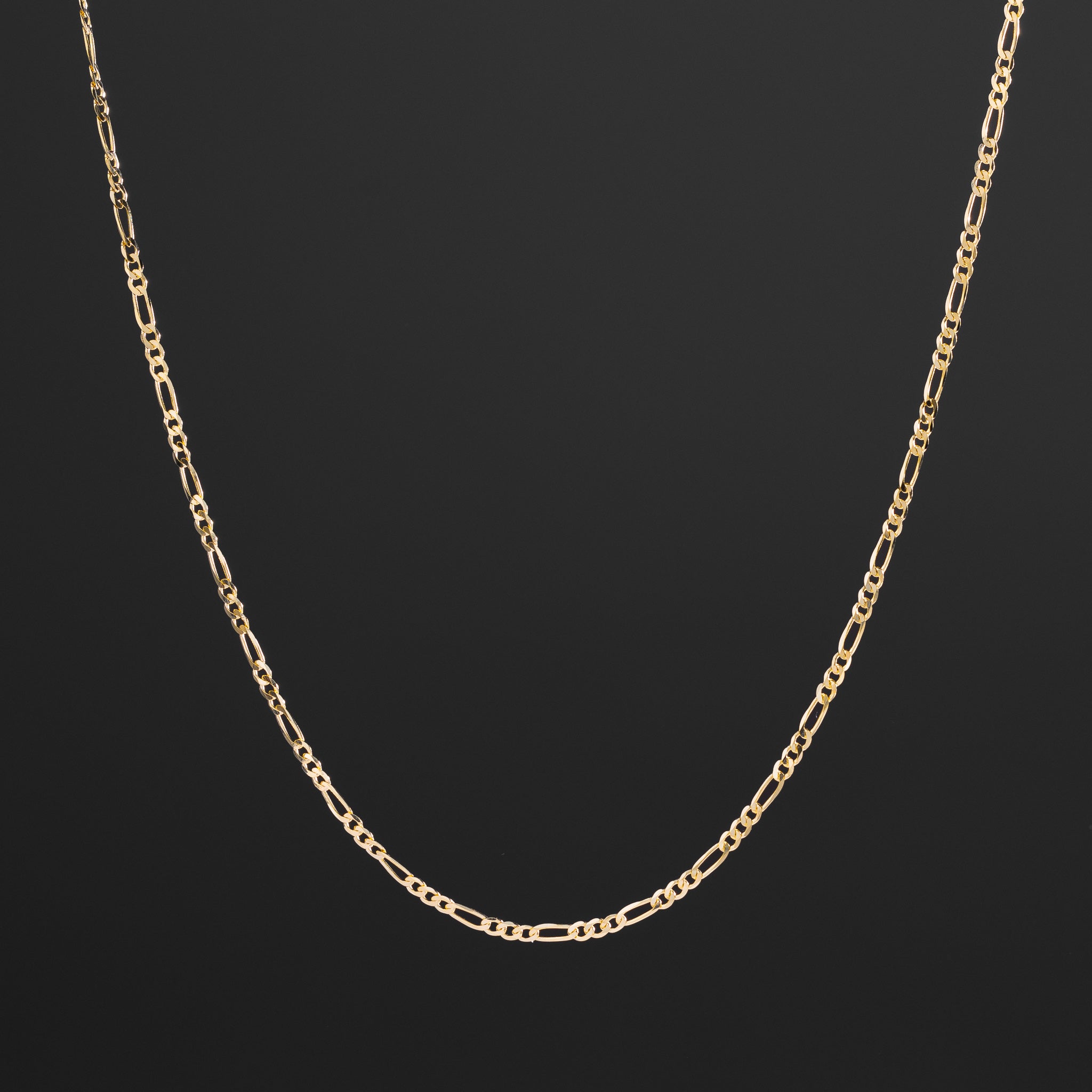 14k Gold 2.3mm Lightweight Figaro Chain - Model CH-0104