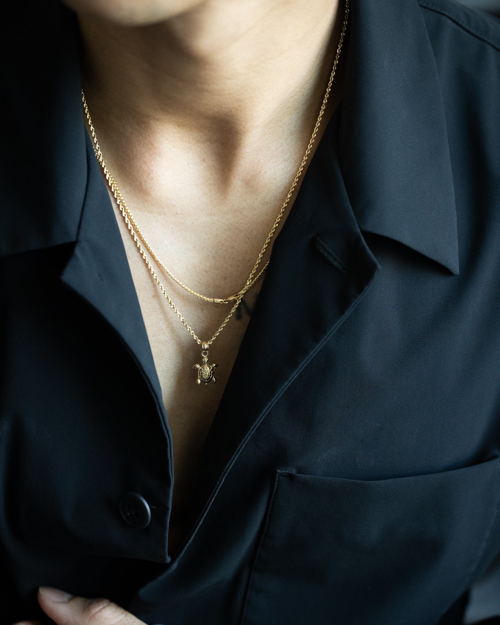 14K Gold Turtle Pendant Model-1685