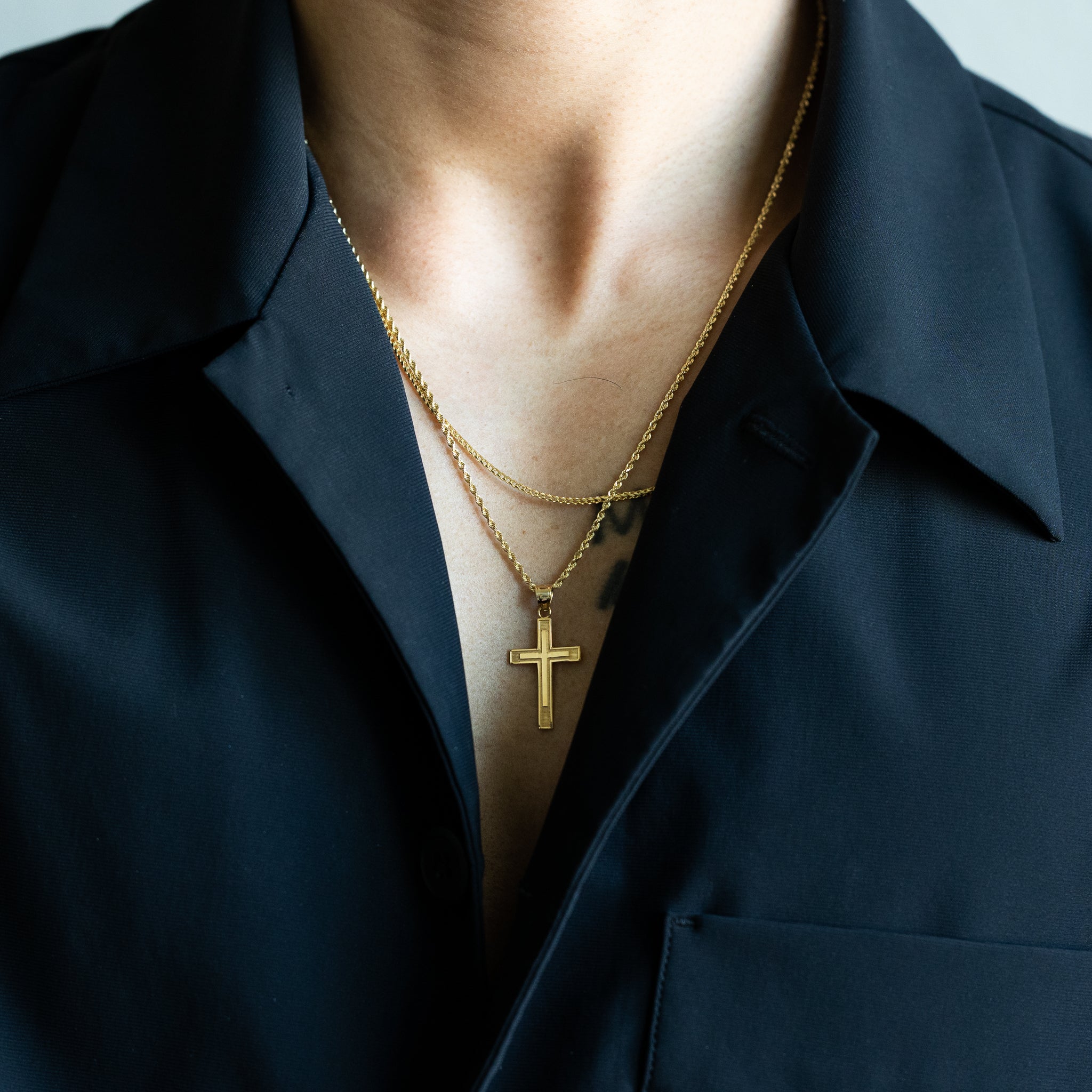 14K Gold Cross Within A Cross Pendant - Model 129