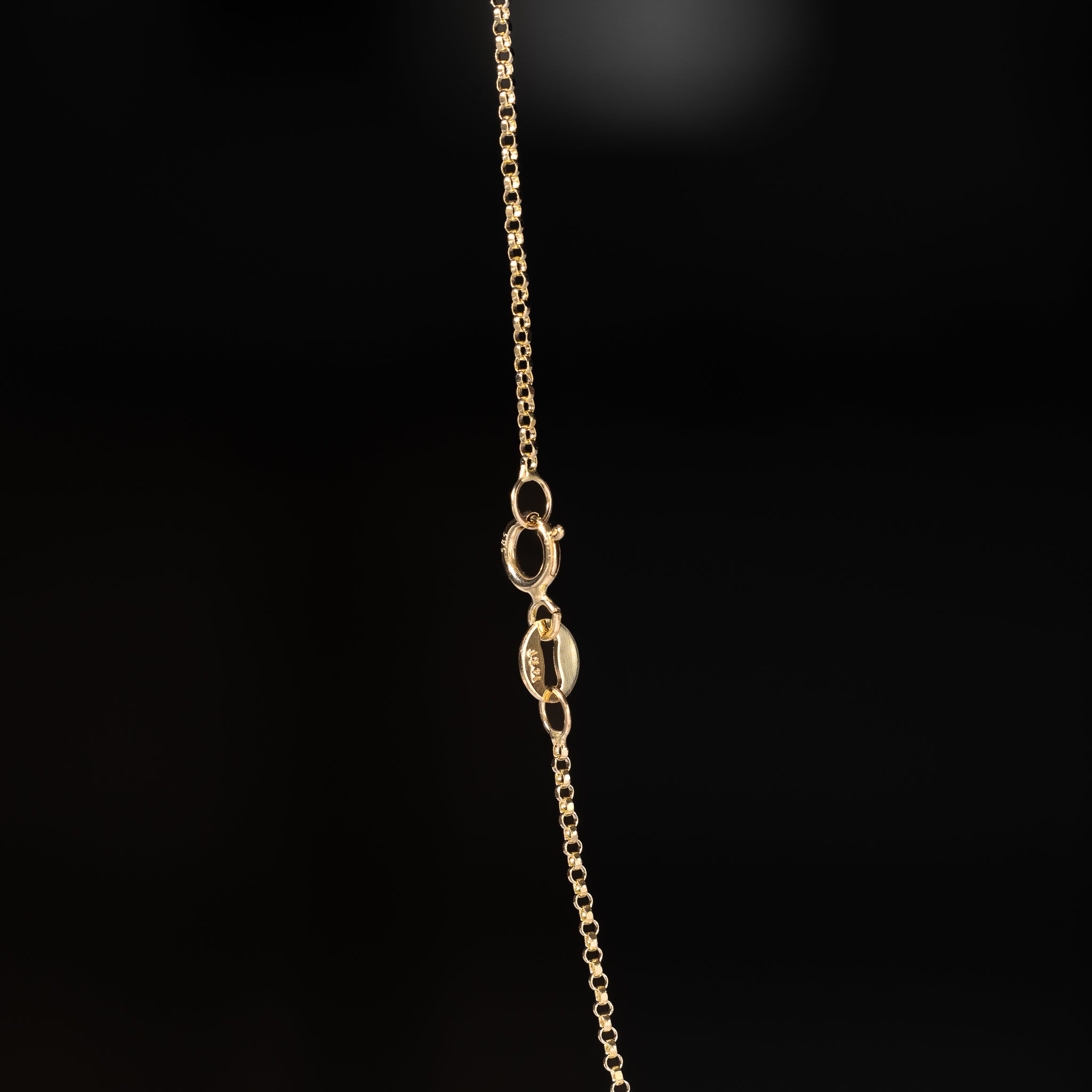 14K Gold 1.2mm Round Rolo Cable Chain - Model 0227