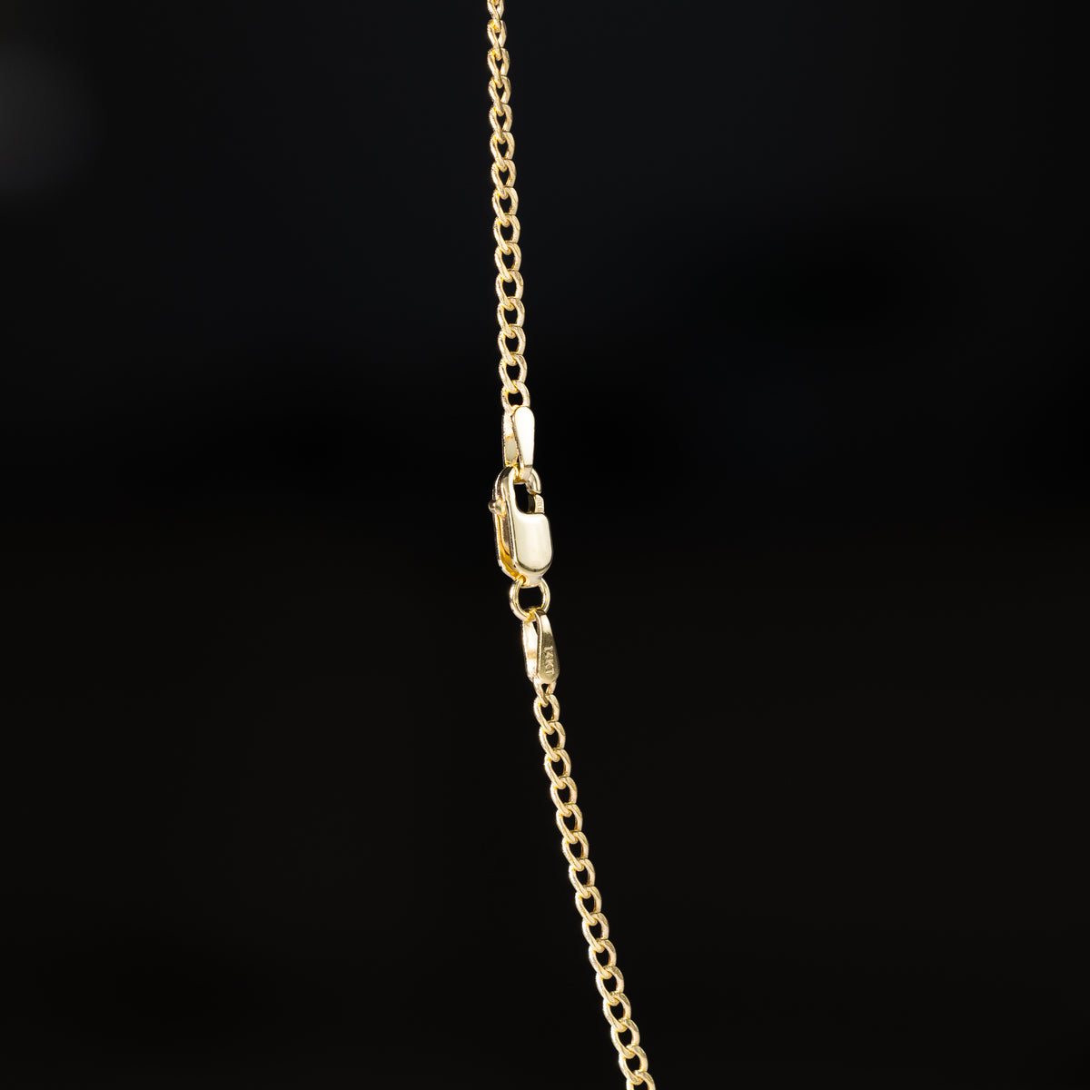 14k Gold 2mm Lightweight Curb Chain - Model CH-0428