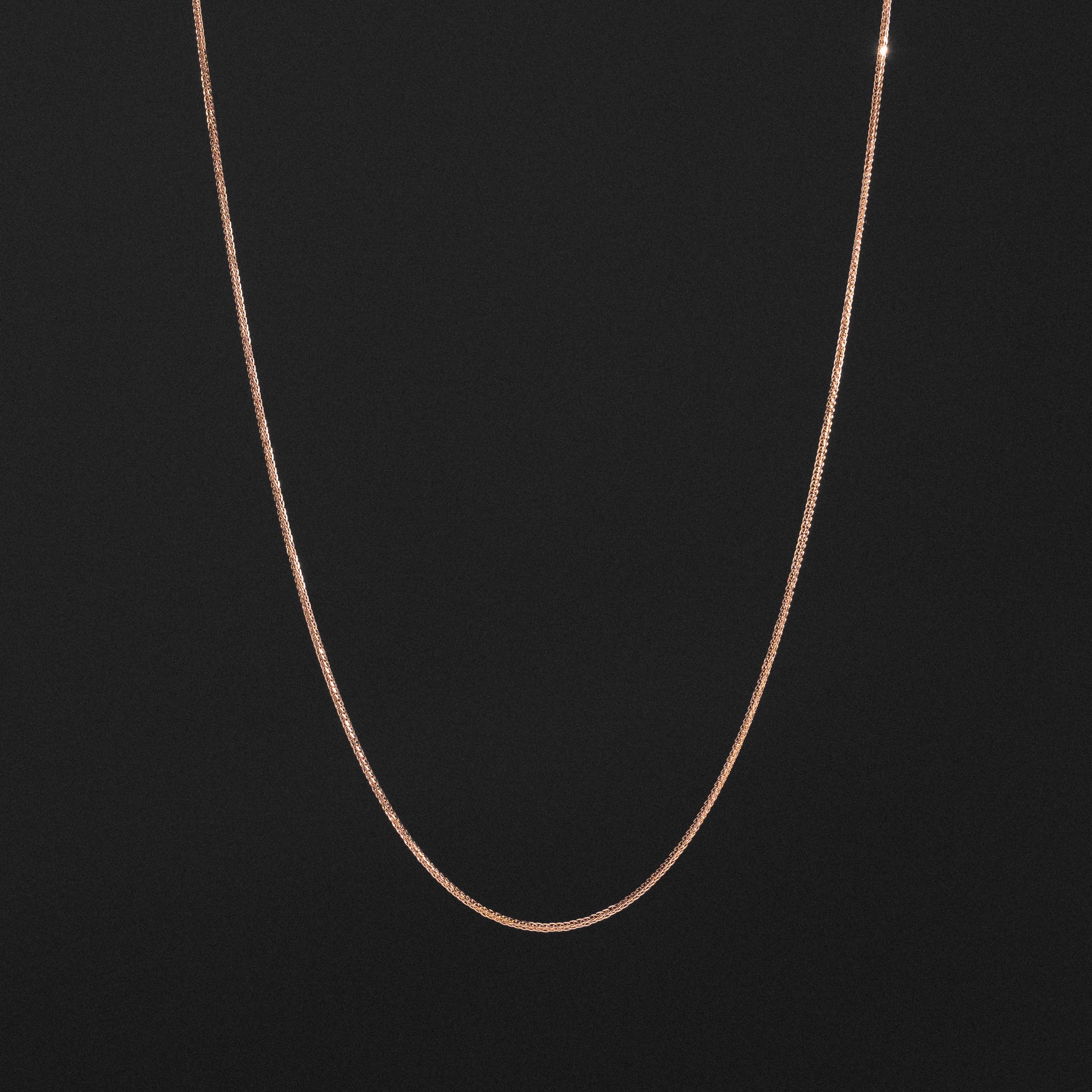 14k Rosegold Gold 0.8mm Sq Dc Wheat Chain - Model CH-0553