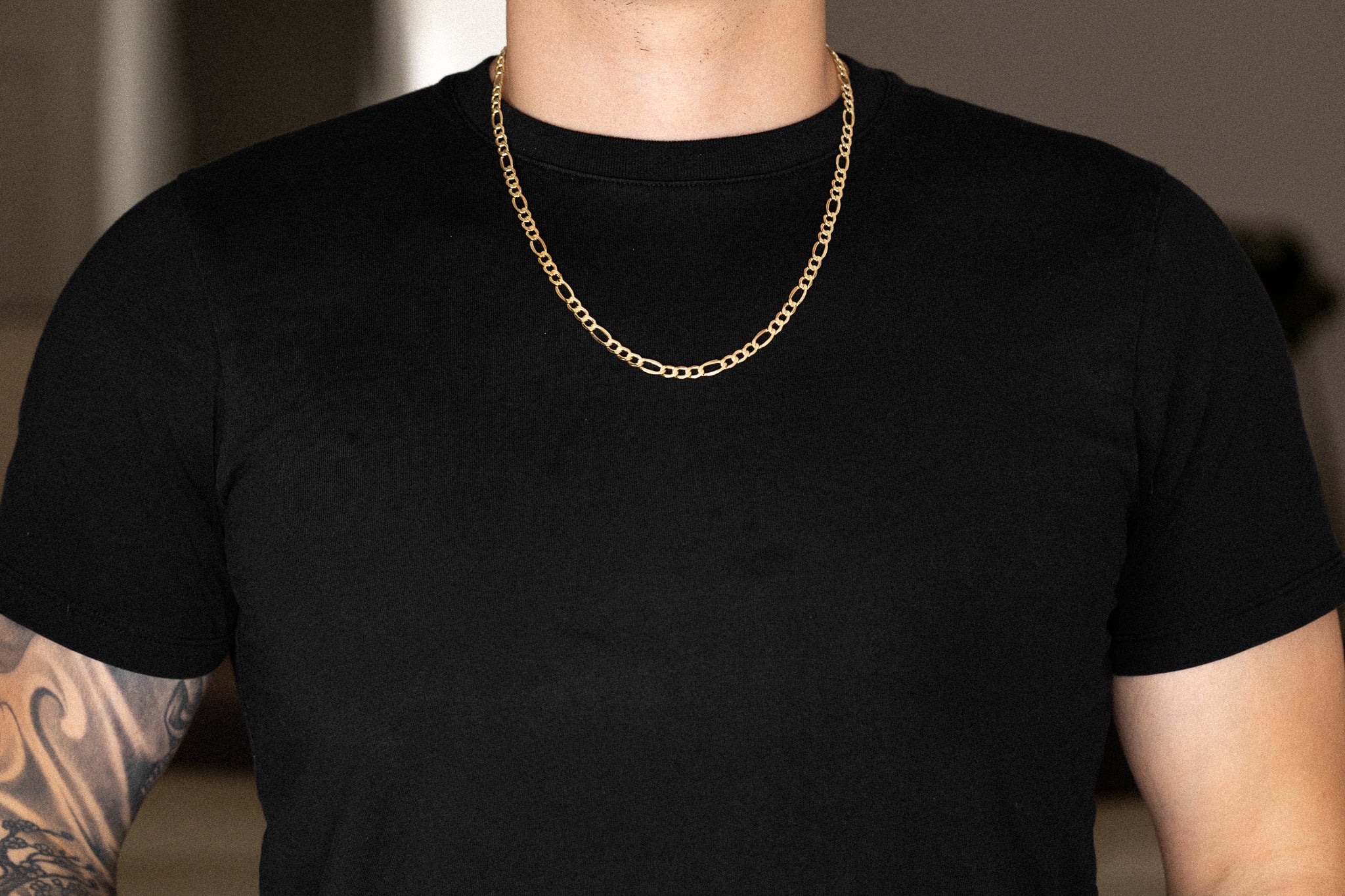 14k Gold 5.1mm Hollow Figaro Chain - Model CH-0155