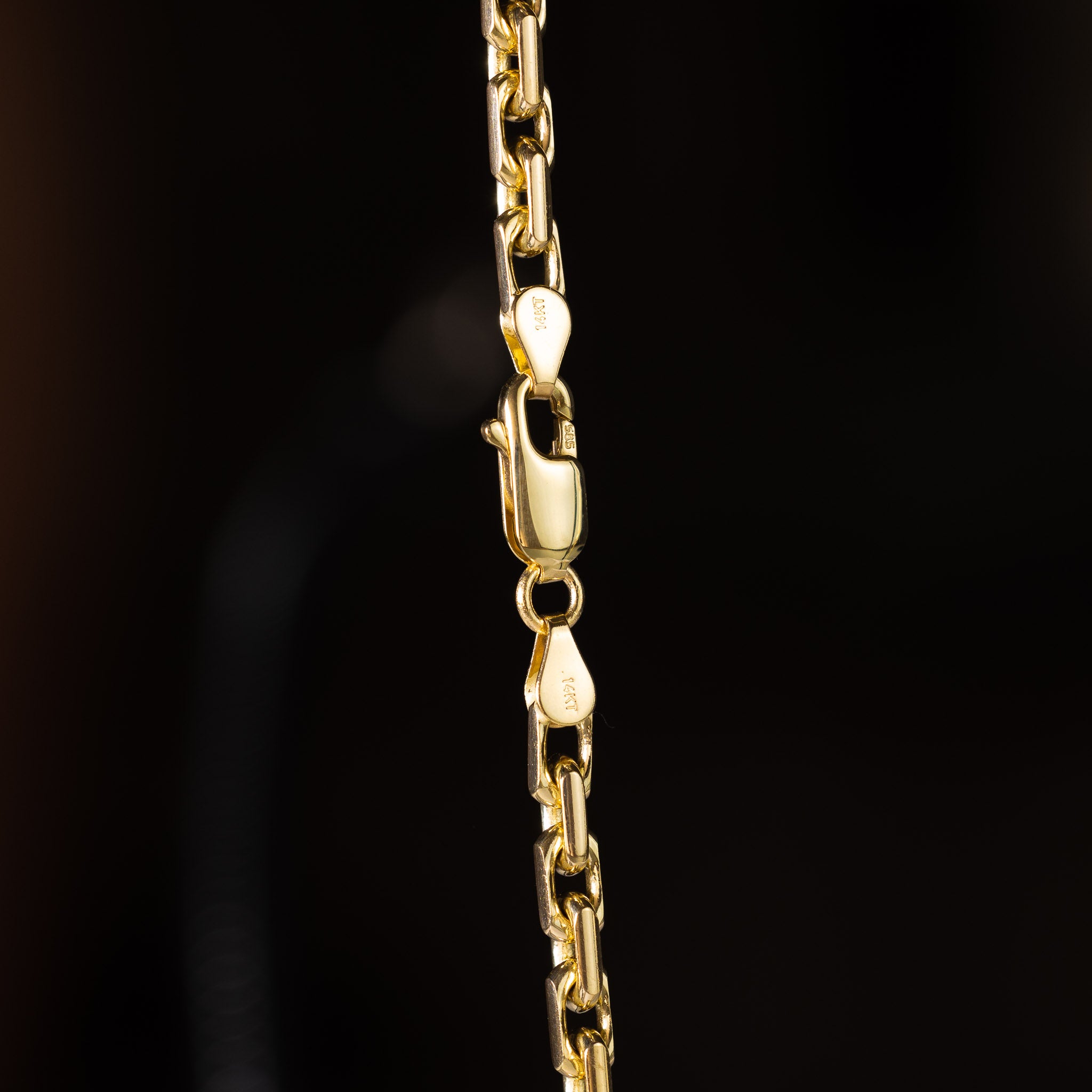 14k Gold 3.5mm Solid Diamond-Cut Cable Chain Model CH-0665
