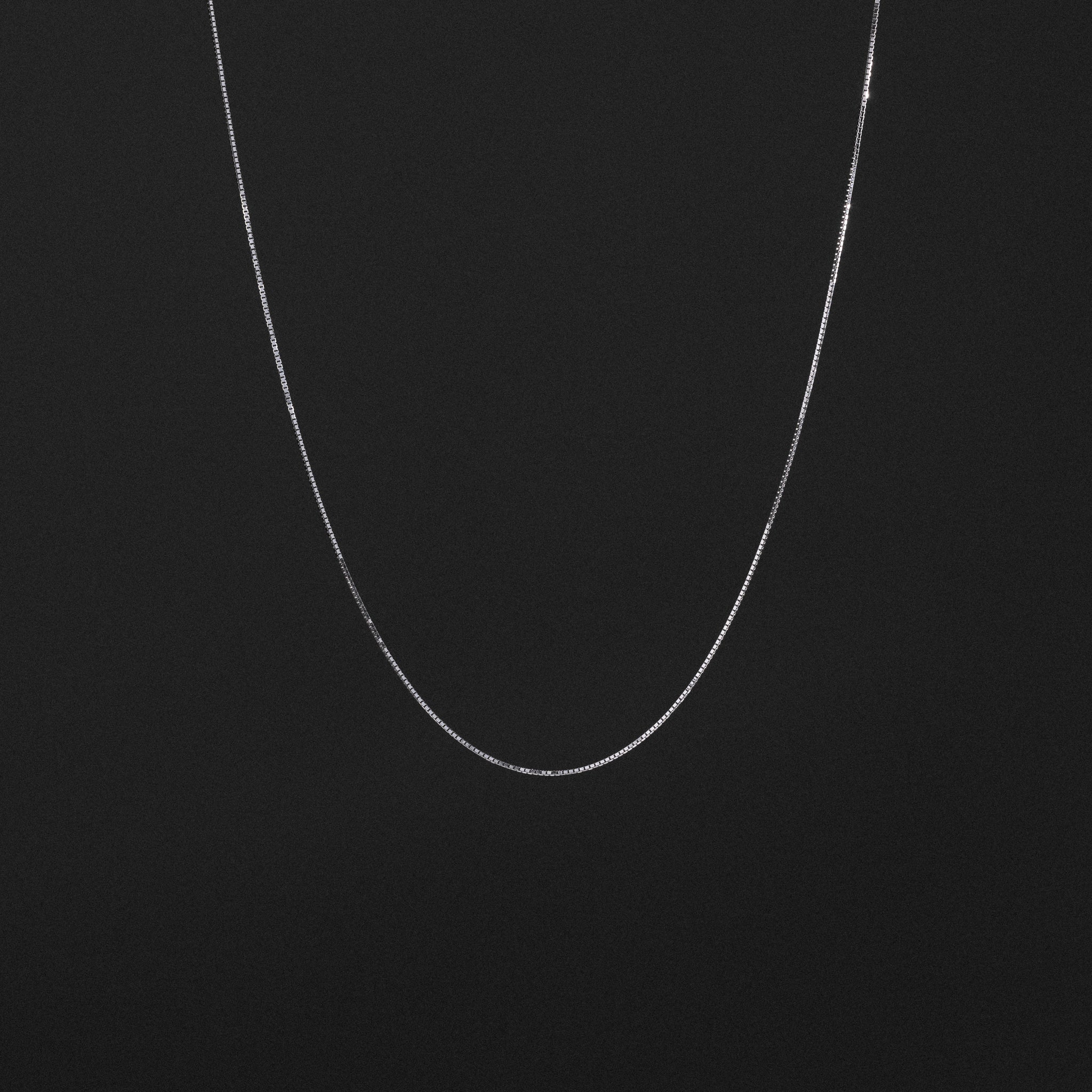 14K White Gold 0.6mm Box Chain - Model CH-0261