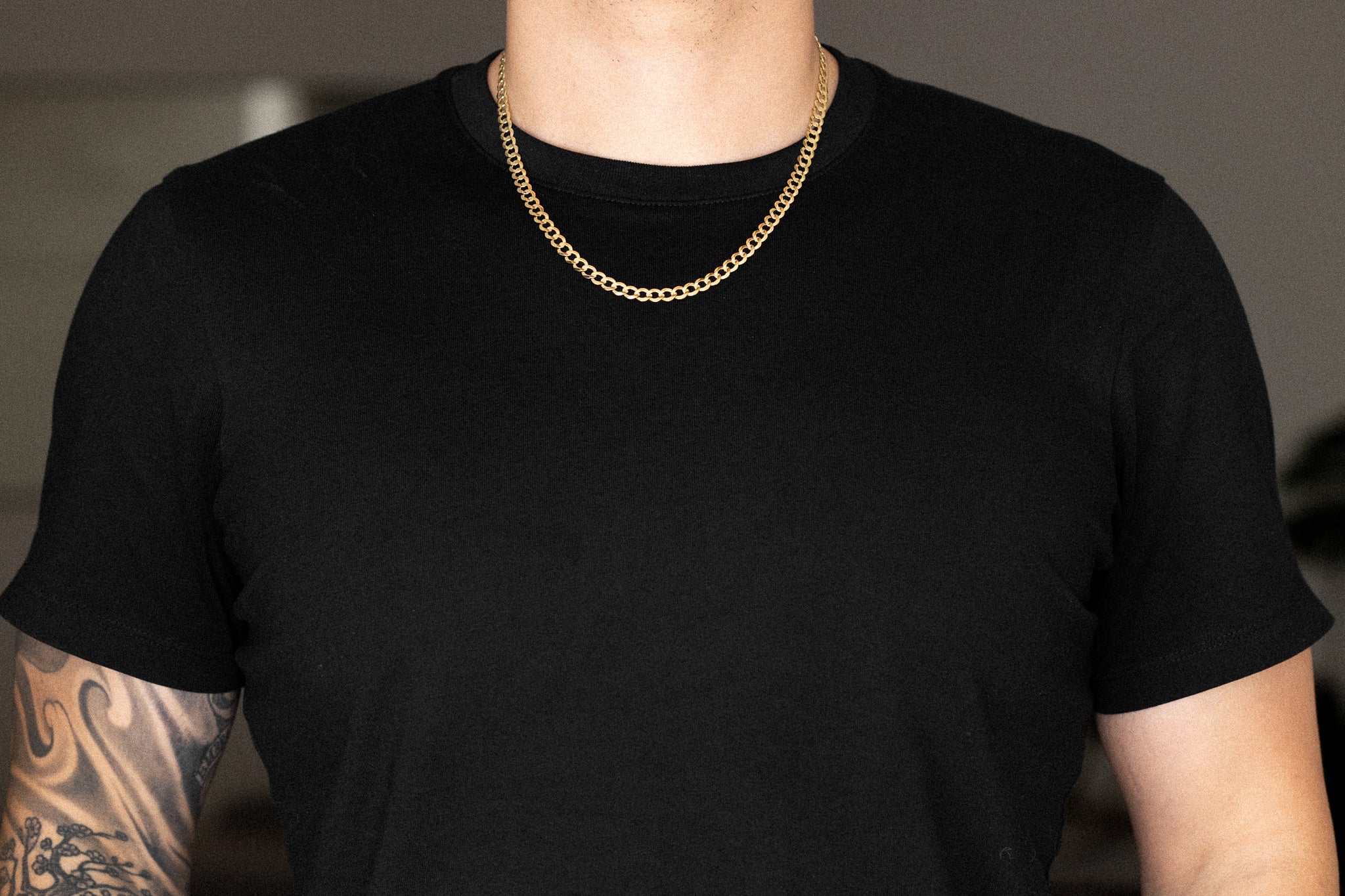 14k Gold 5.7mm Concave Curb Chain - Model CH-0107