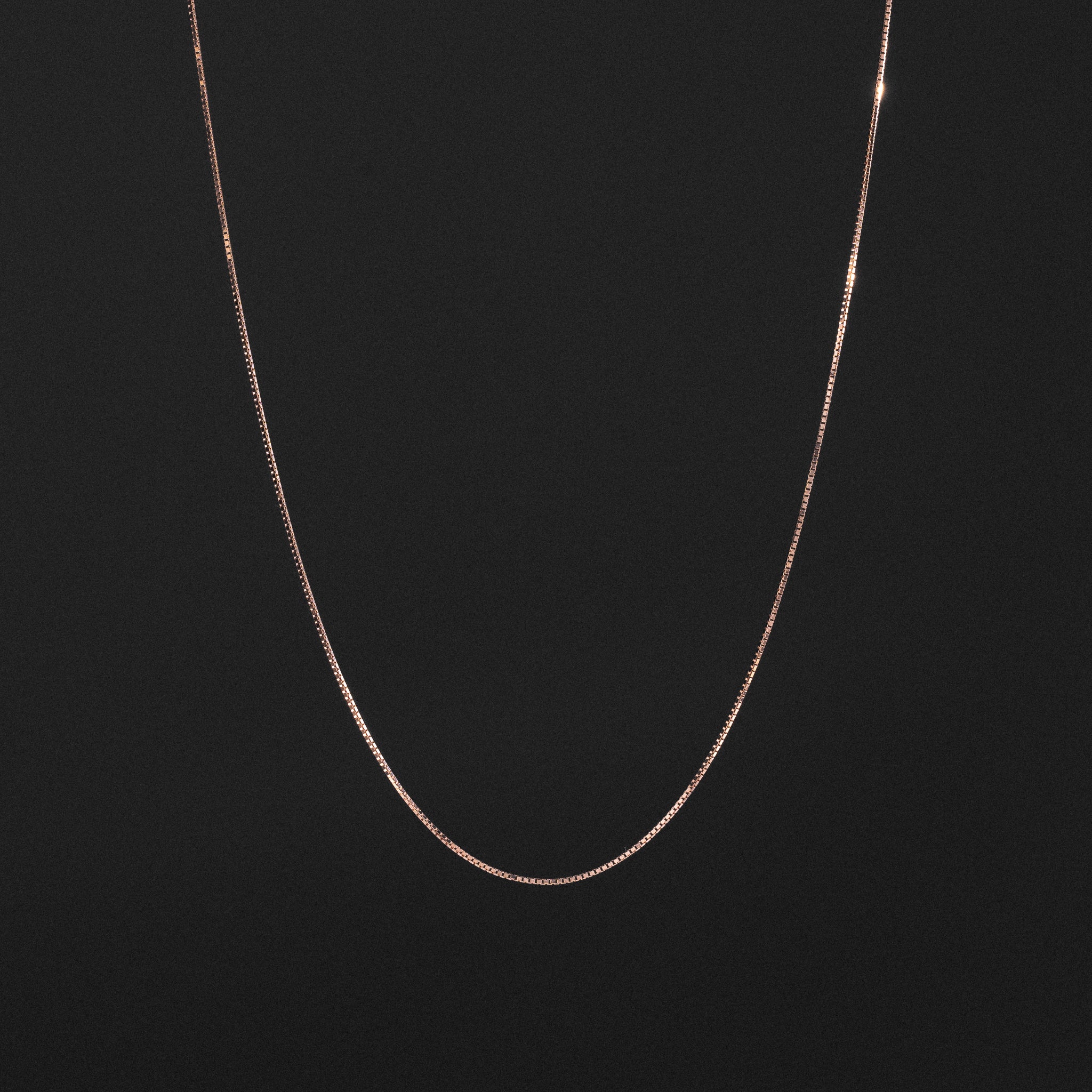 14k Rosegold Gold 0.8mm Box Chain - Model CH-0556