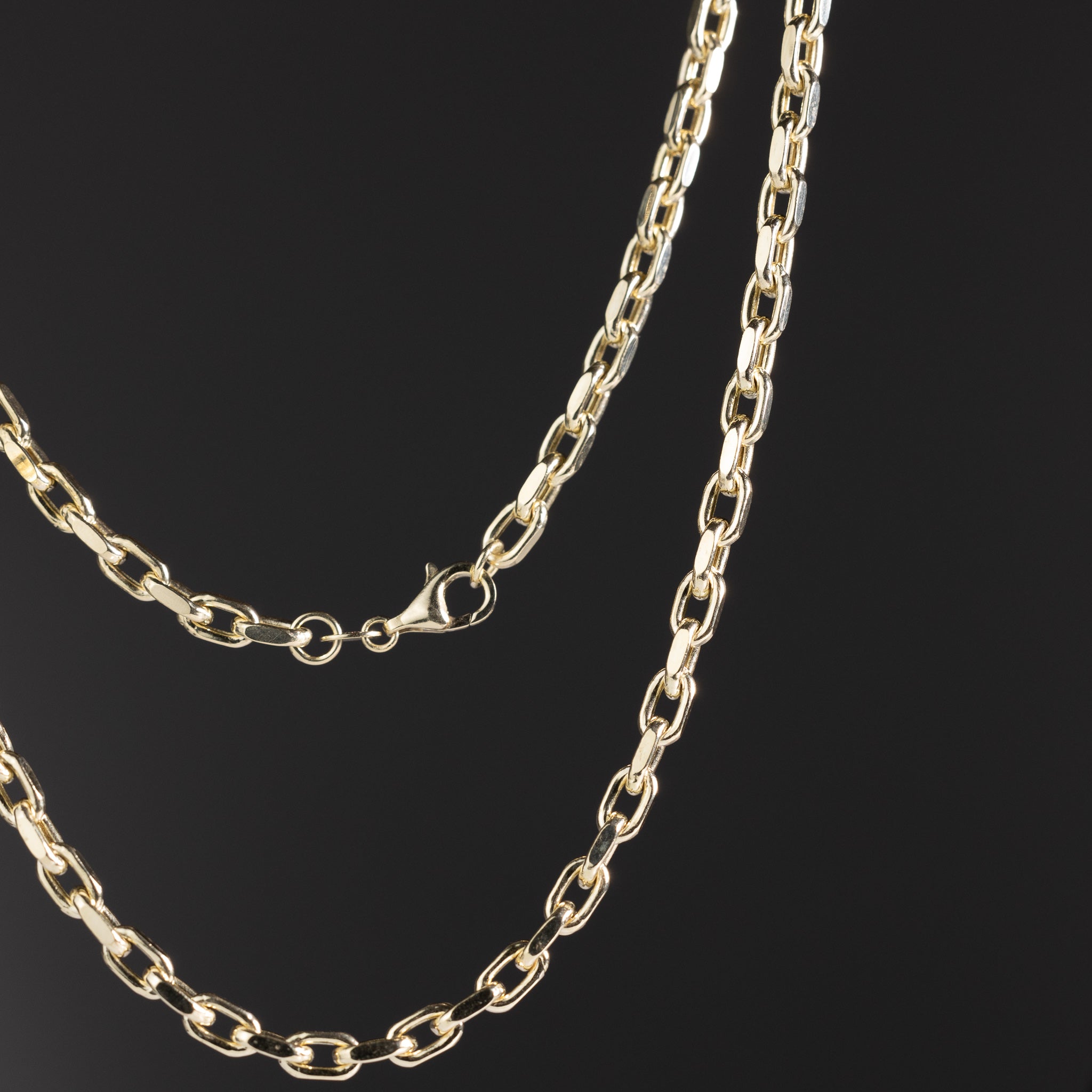 14k Gold 4.1mm Semi-Solid Cable Chain Model CH-0653