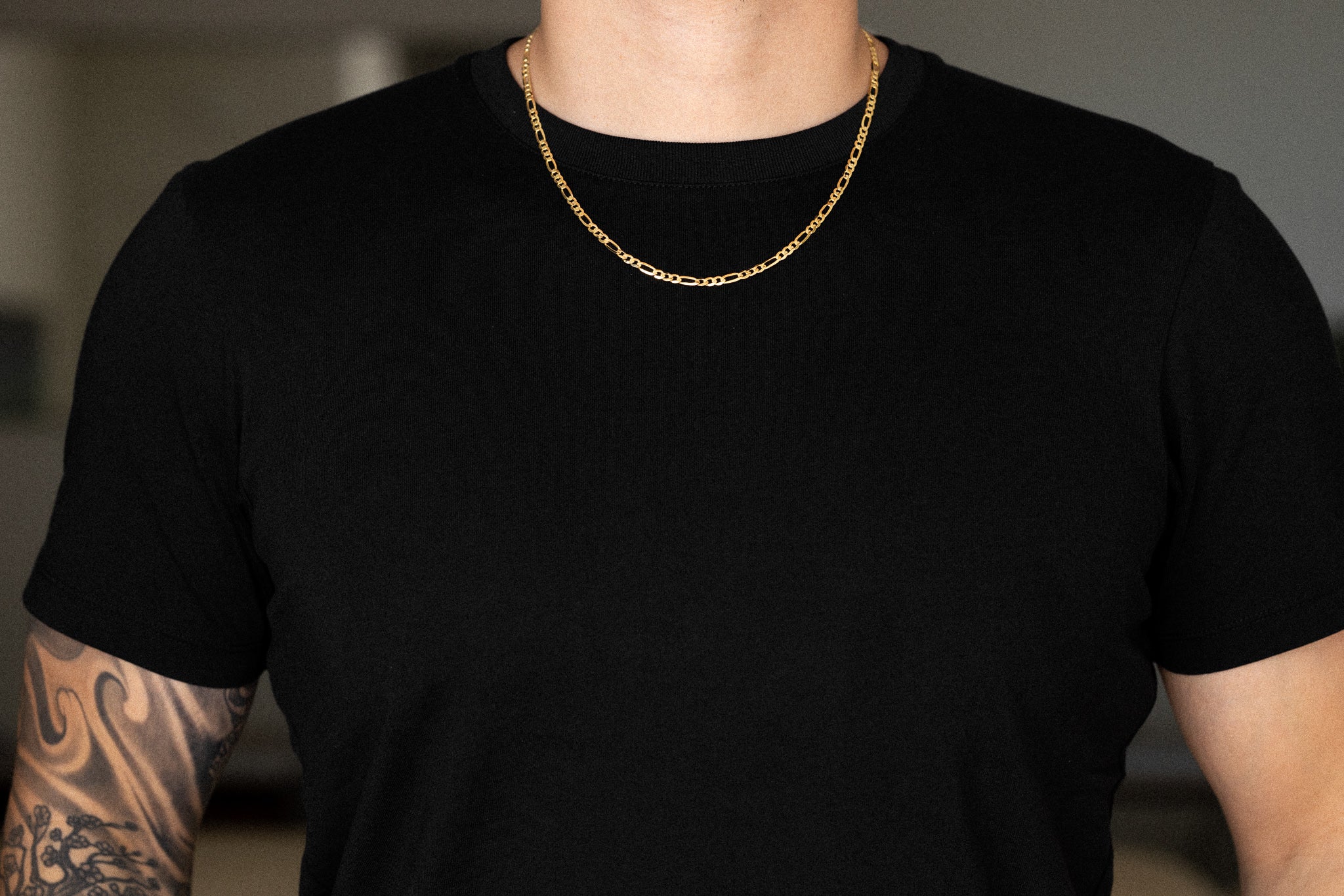 14k Gold 3.8mm Lightweight Figaro Chain - Model CH-0102