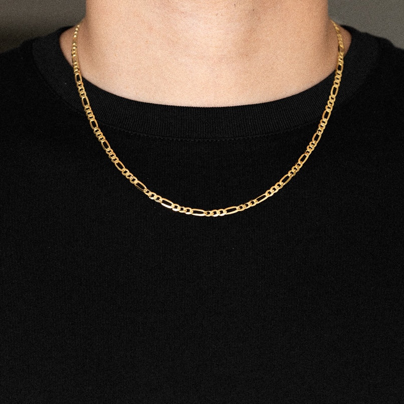 14k Gold 3.8mm Lightweight Figaro Chain - Model CH-0102
