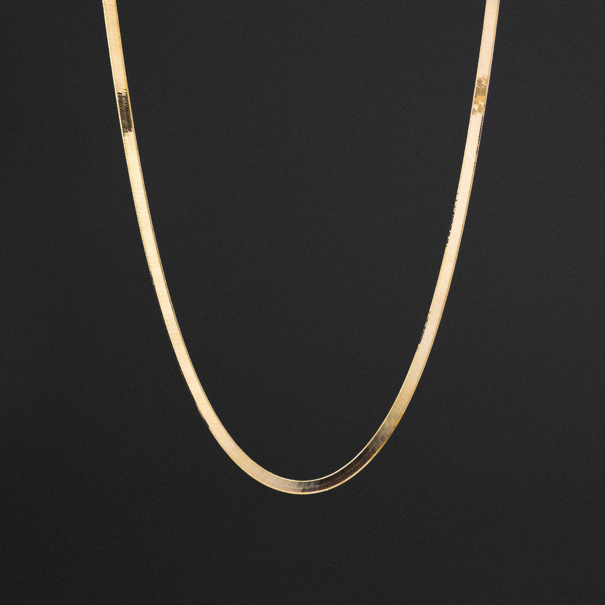 14k Gold 3.5mm Flex Herringbone Chain - Model CH-0627