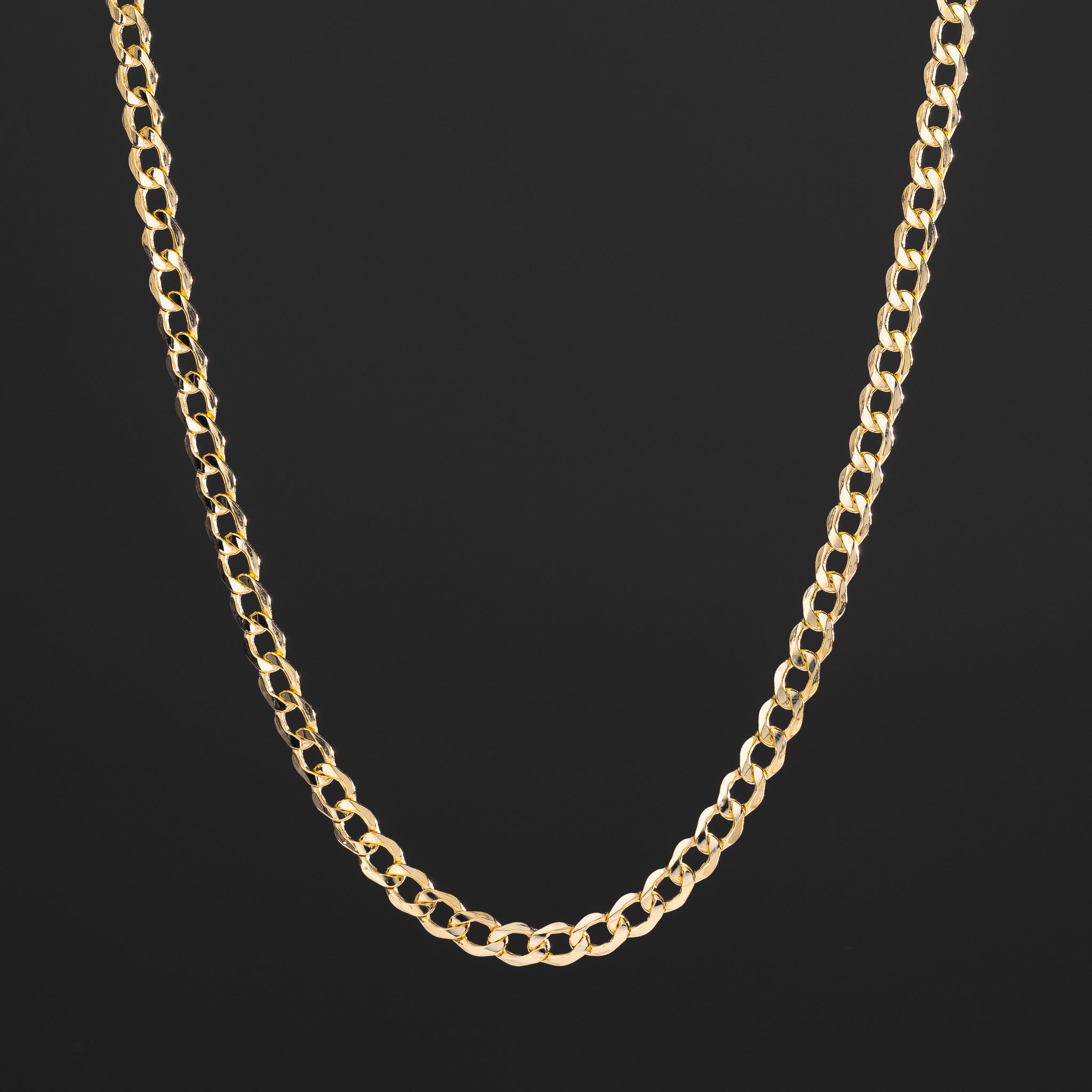 14k Gold 4.9mm Hollow Curb Chain - Model CH-0164