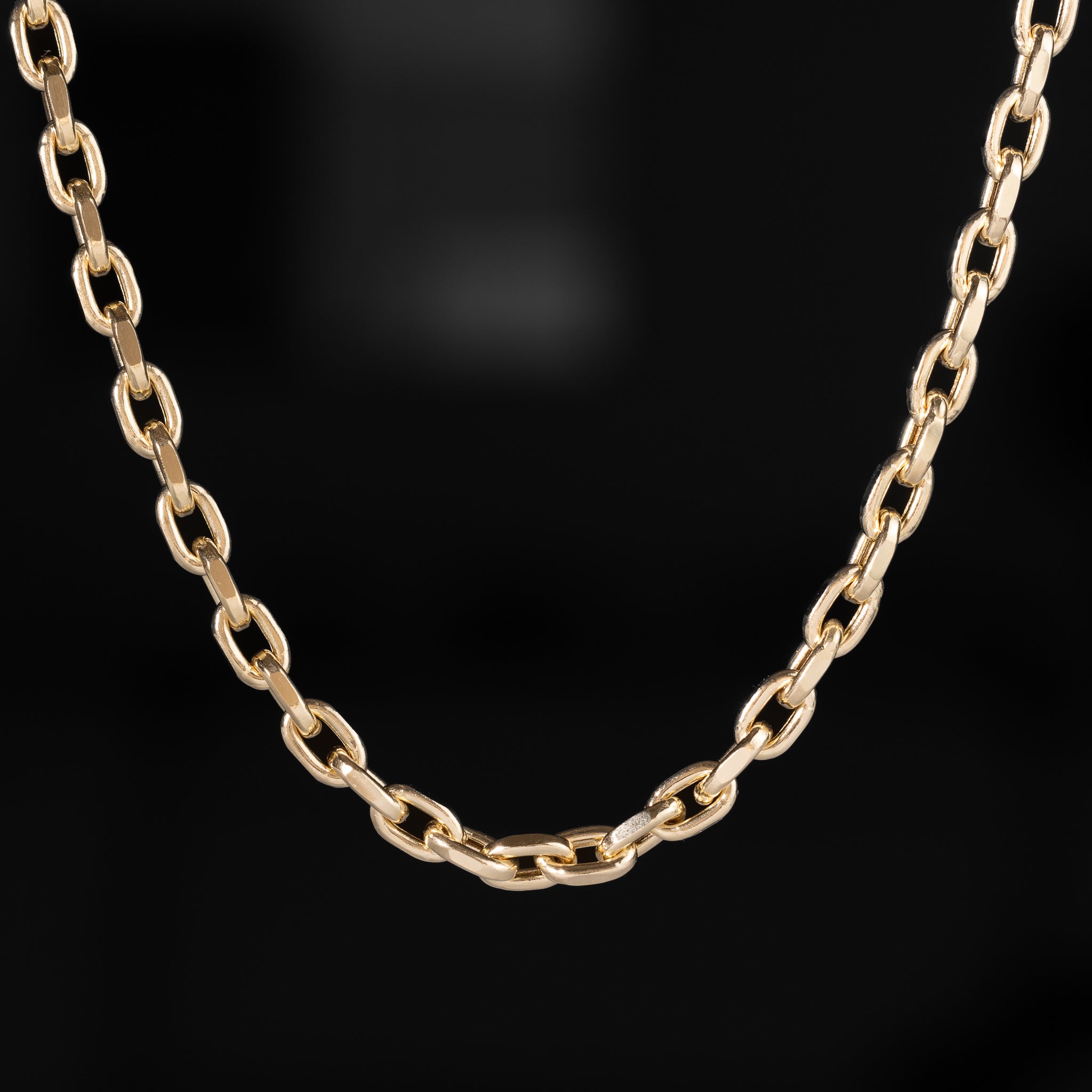 14k Gold 5.2mm Hollow-oval Rolo Chain Bracelet 8 Inch - Model CH-0652