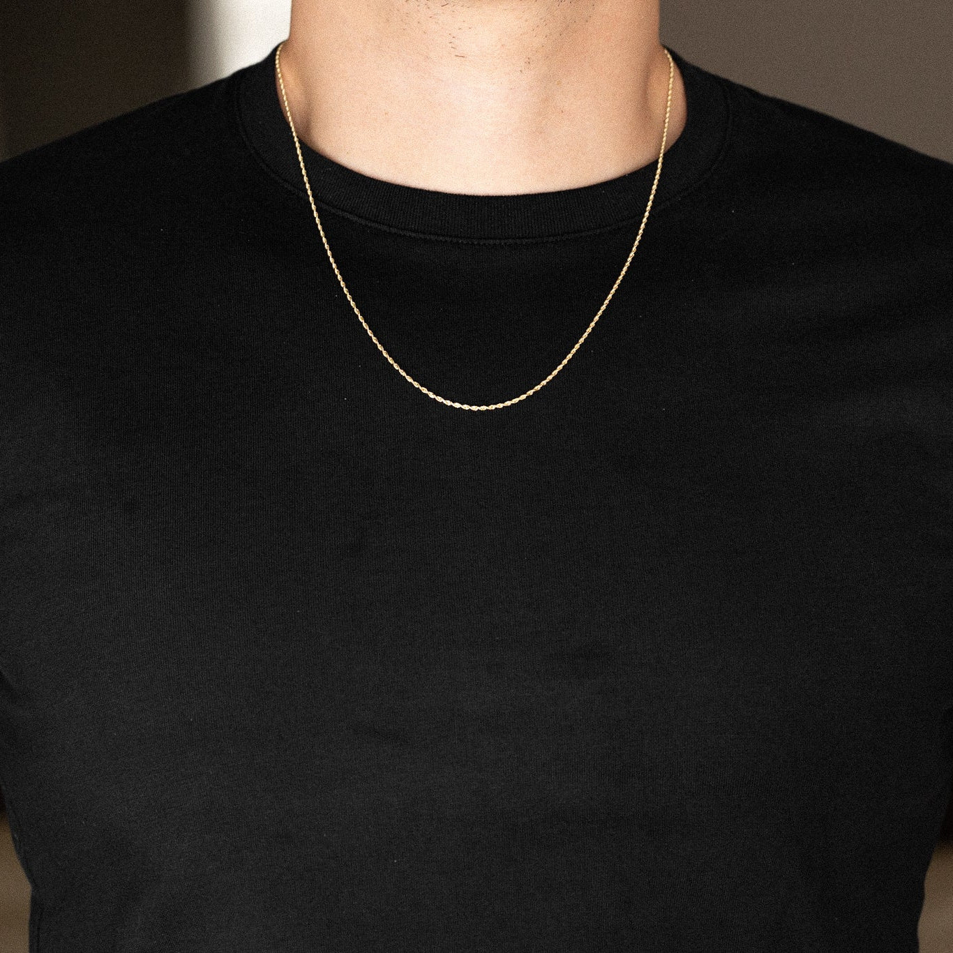 14k Gold 1.5mm Solid Lightweight Diamond-Cut Rope Chain - Model CH-0140