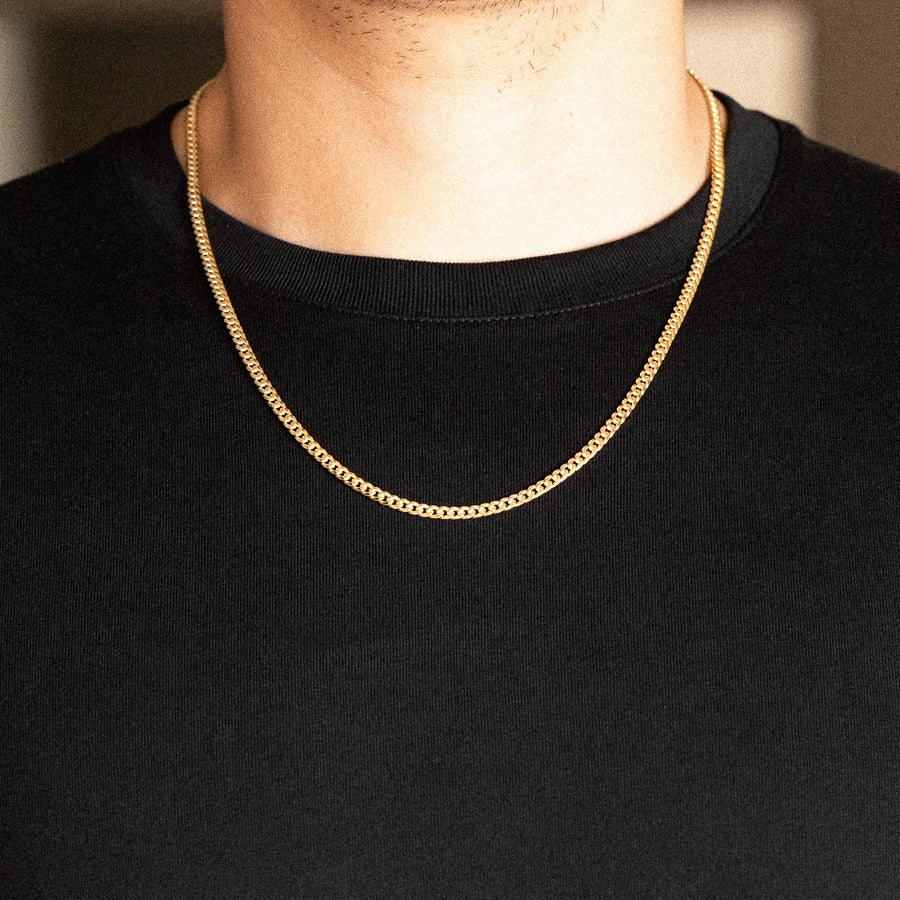 14k Gold 3.7mm Hollow Miami Cuban Chain - Model CH-0543