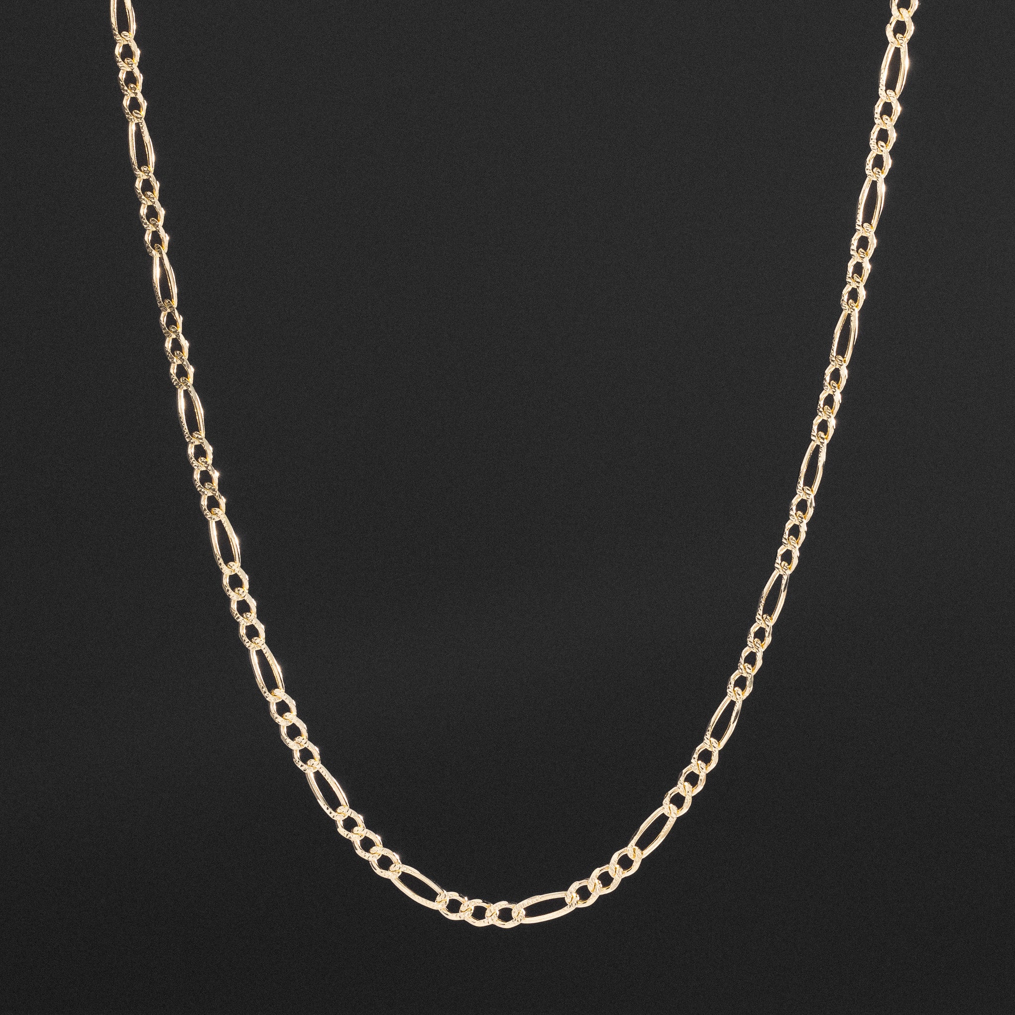 14K Gold 4mm Lightweight Figaro Chain - Model 0353