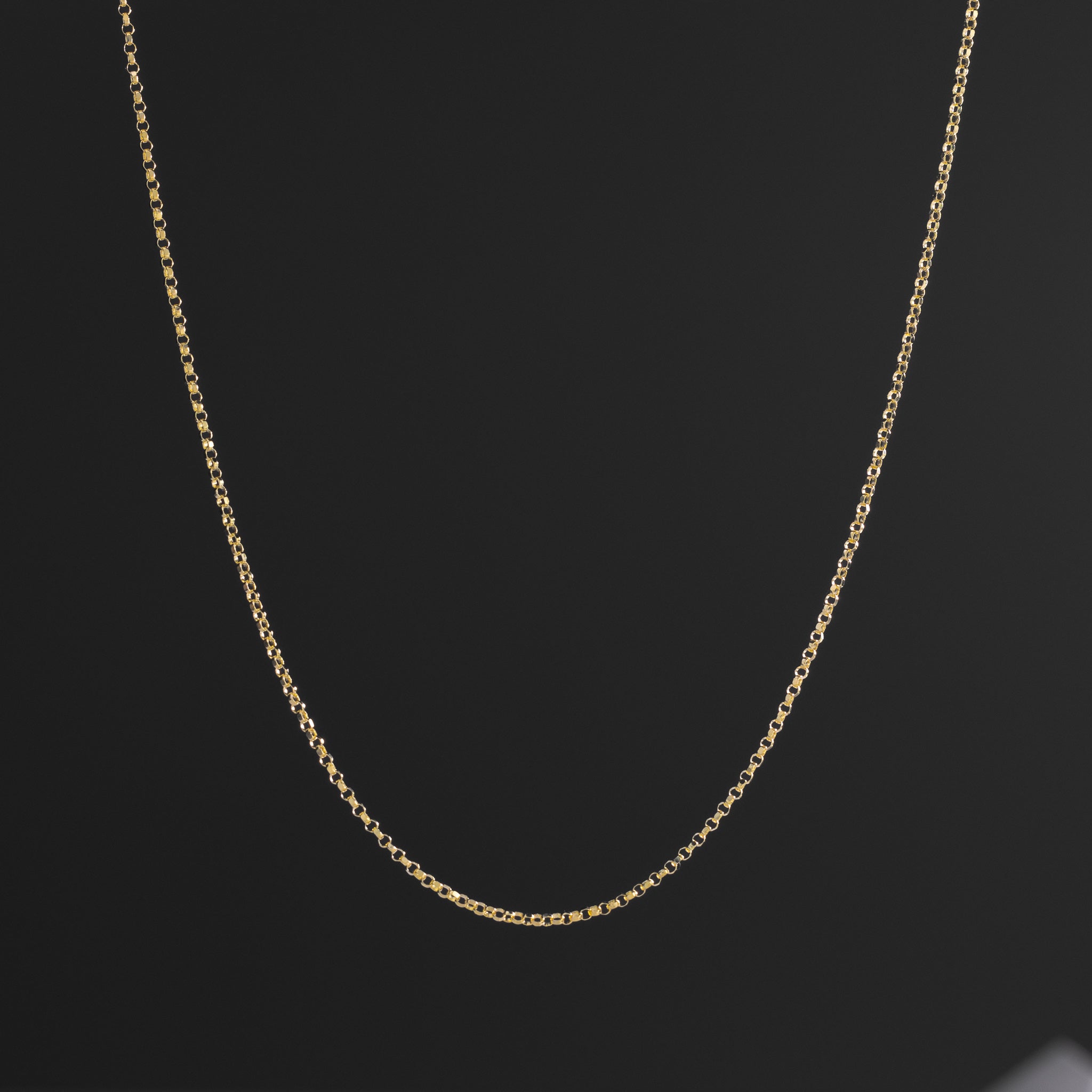 14K Gold 1.6mm Round Rolo Cable Chain - Model 0226