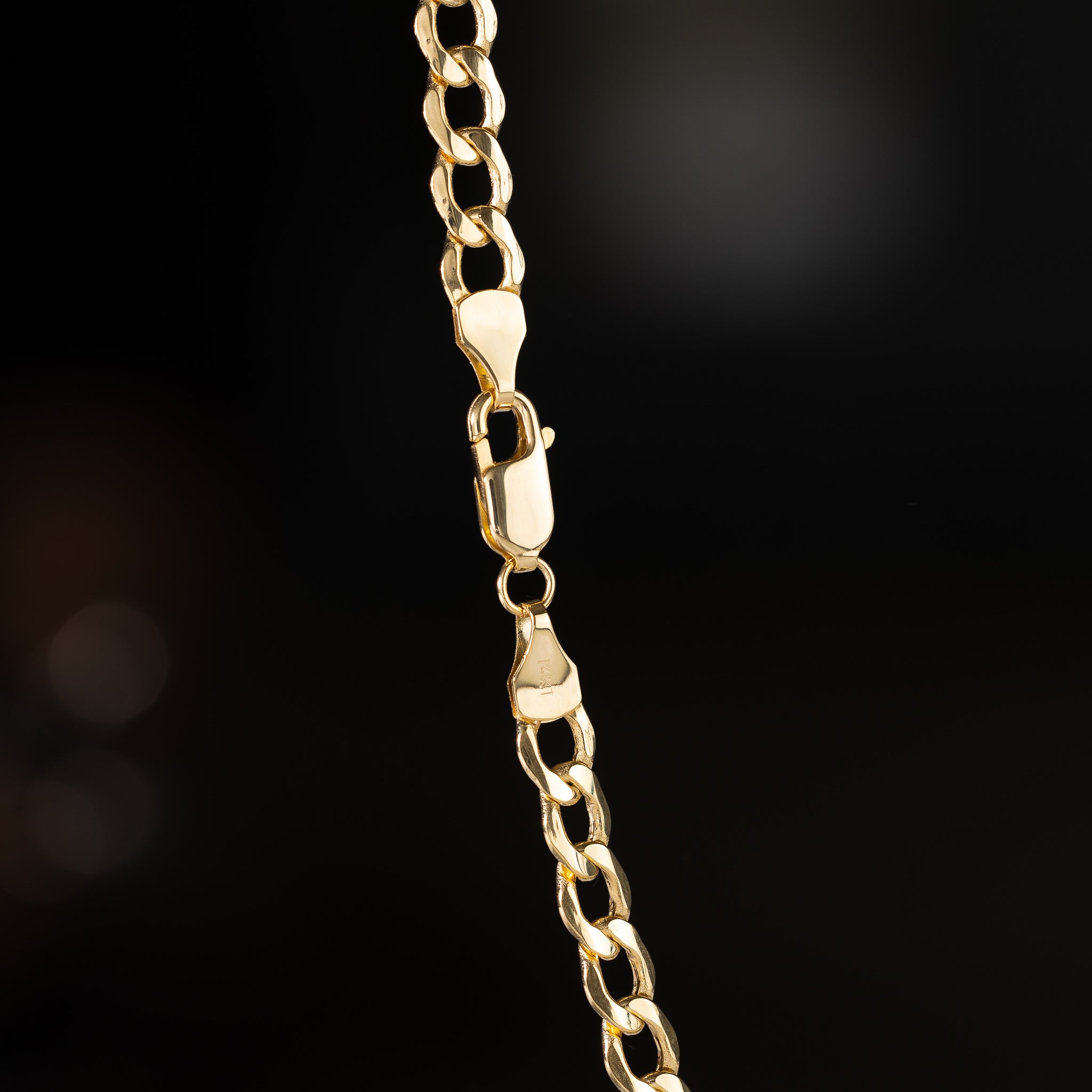 14k Gold 4.9mm Hollow Curb Chain - Model CH-0164