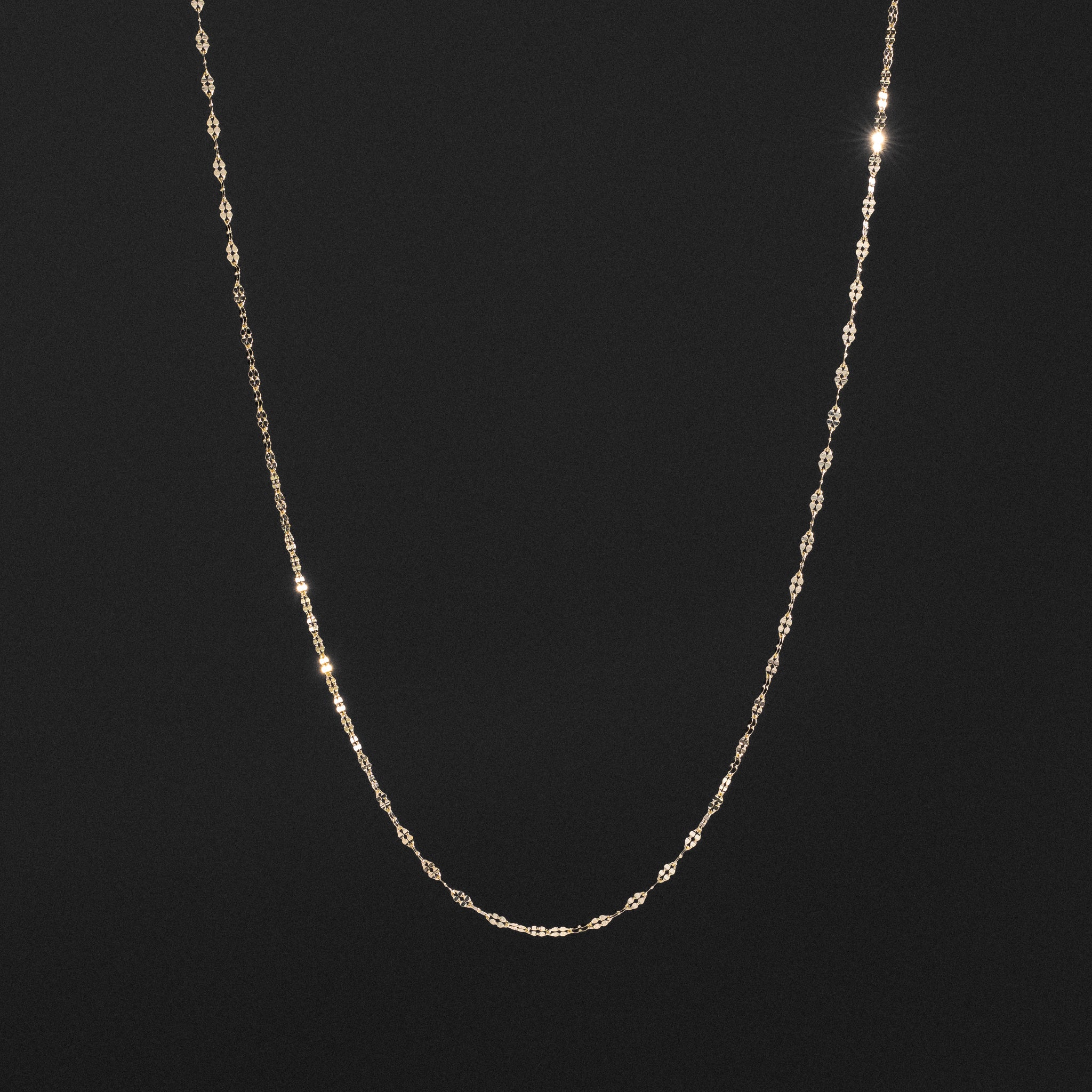 14k Gold 1.7mm Twist Diamond-Cut Mirror Chain - Model CH-0247