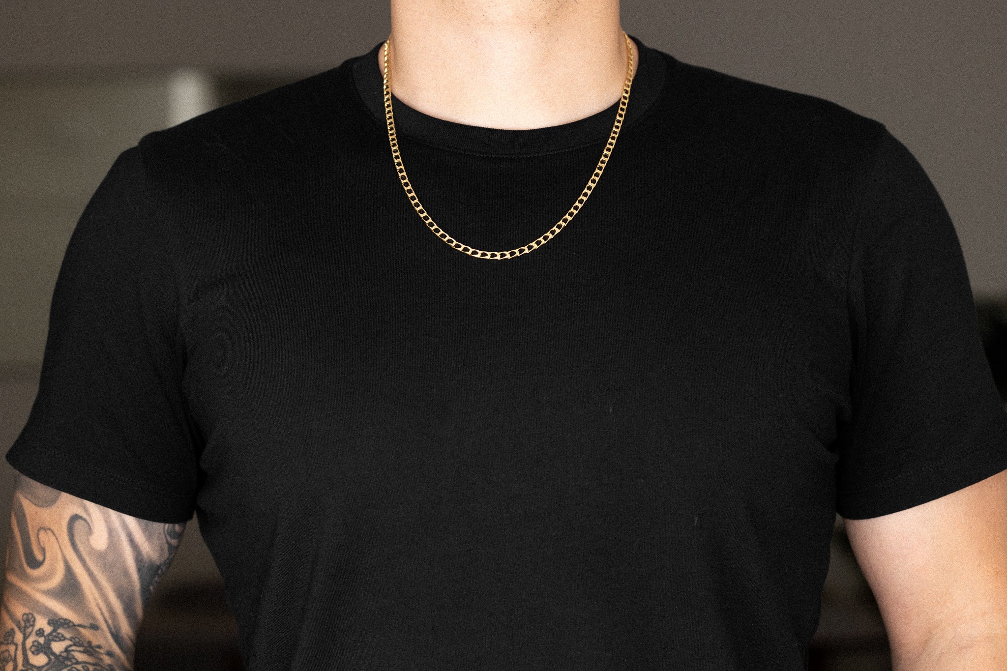 14k Gold 4.1mm Square Curb Chain - Model CH-0511