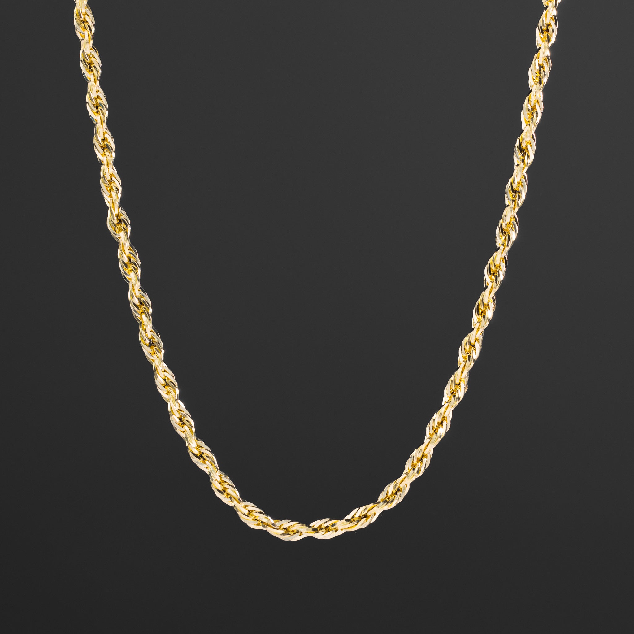 14k Gold 5mm Hollow Diamond-Cut Rope Chain - Model CH-0146