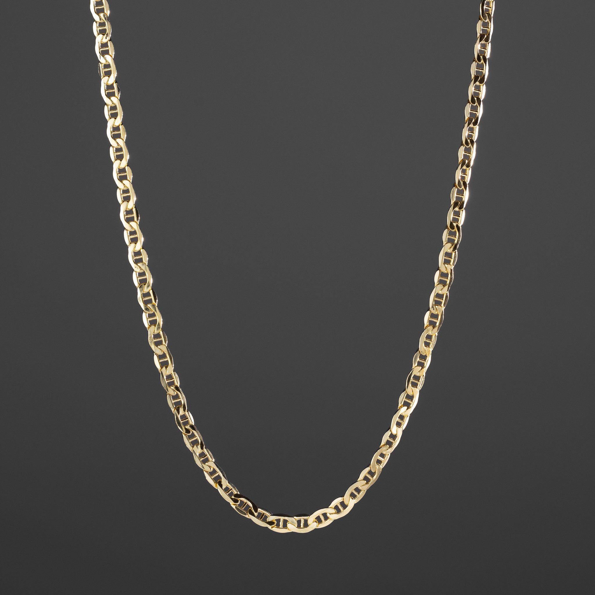 14k Gold 4.7mm Hollow Mariner Bevel Chain - Model CH-0534