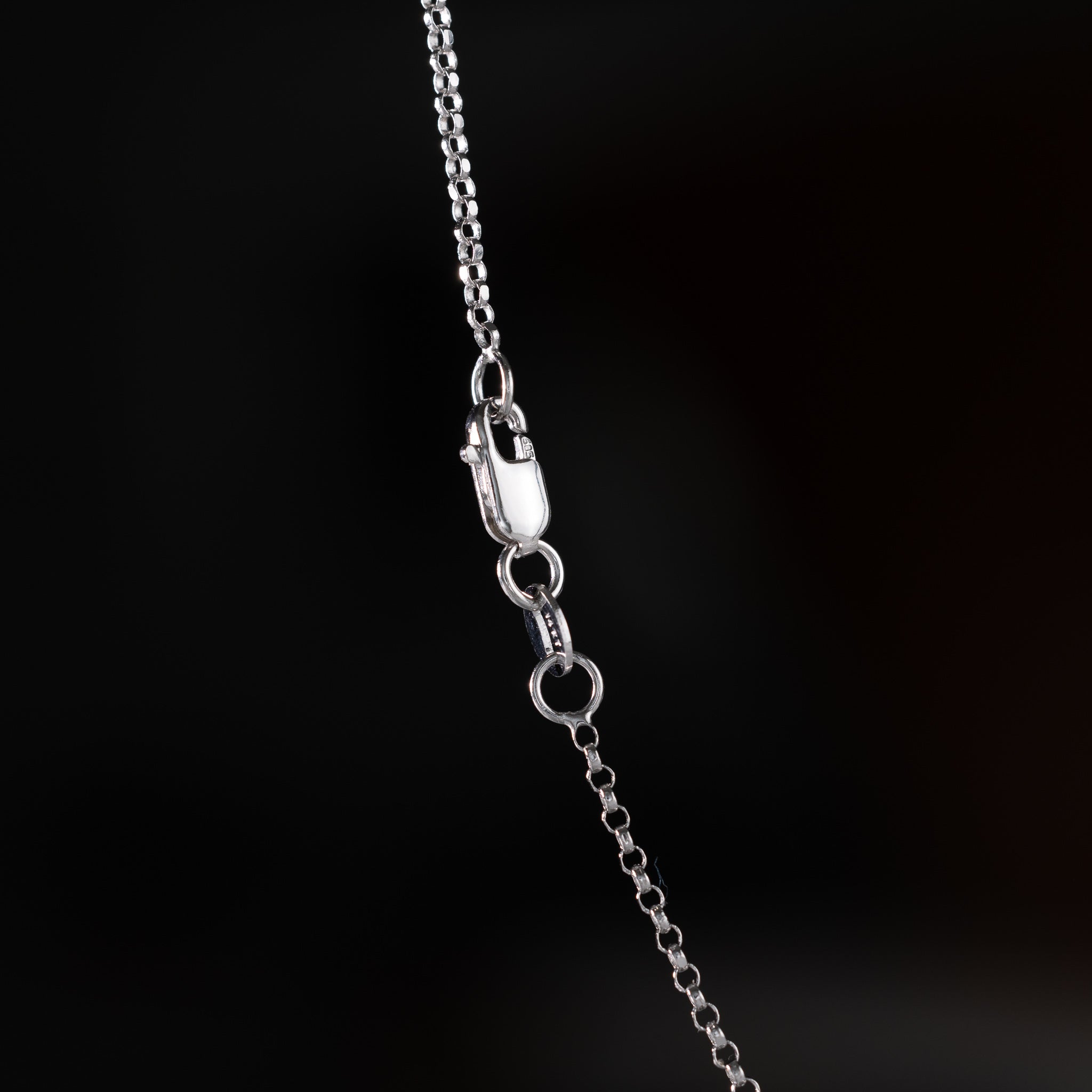 14K White Gold 1.6mm Round Rolo Chain - Model CH-0229