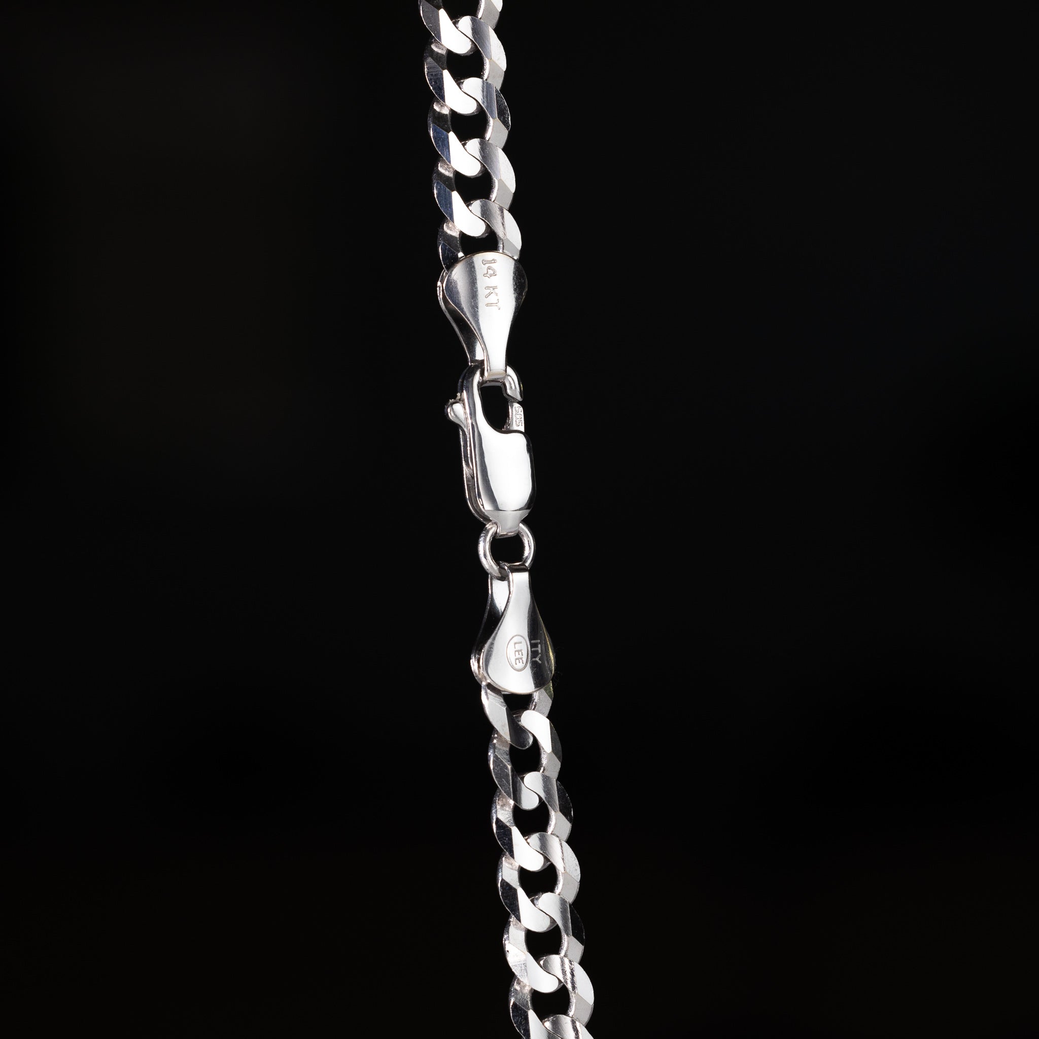 14k 5.9mm White Gold Concave Cuban Chain - Model CH-0347