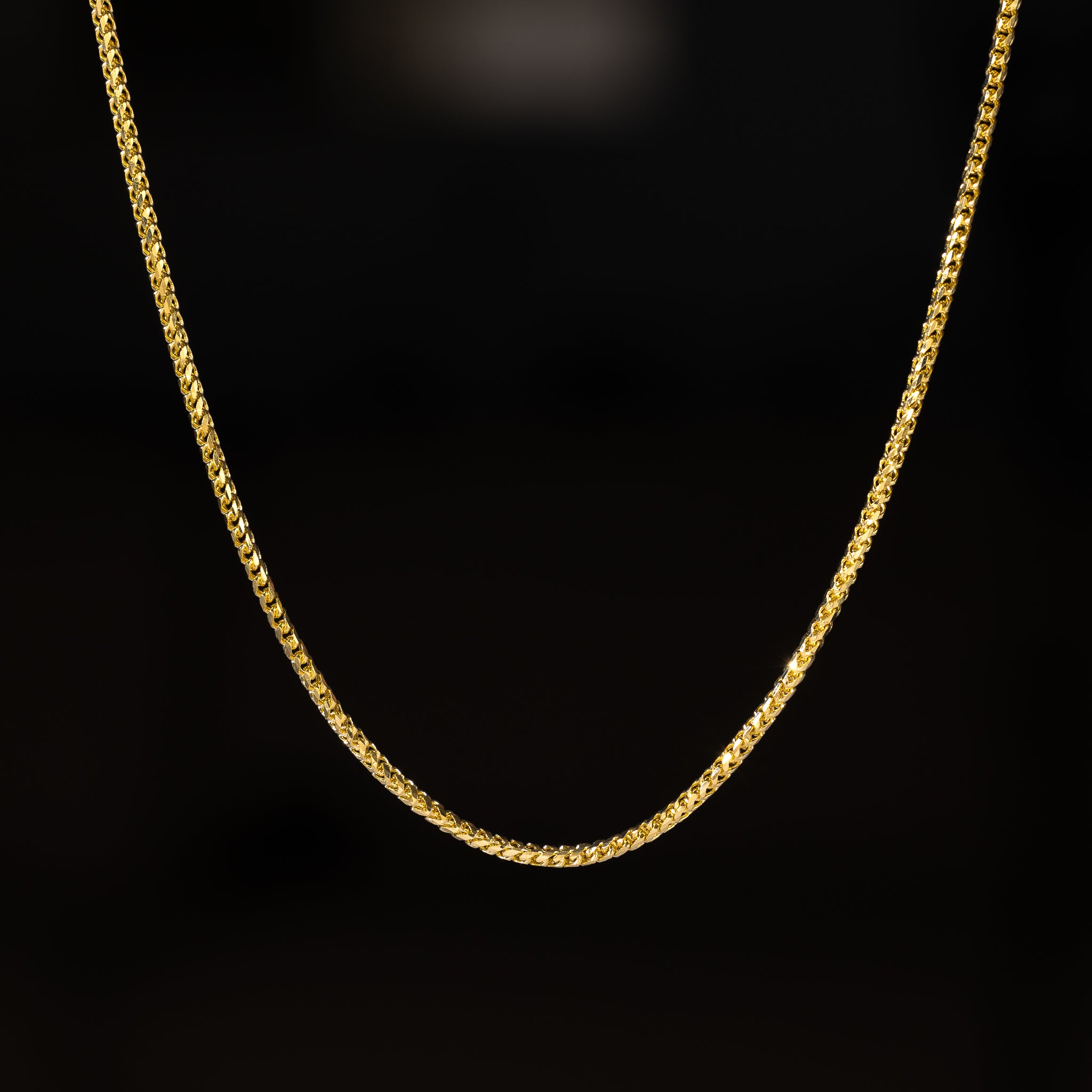 14k Gold 1.7mm Round Diamond-Cut Italian Franco Chain - Model CH-0623
