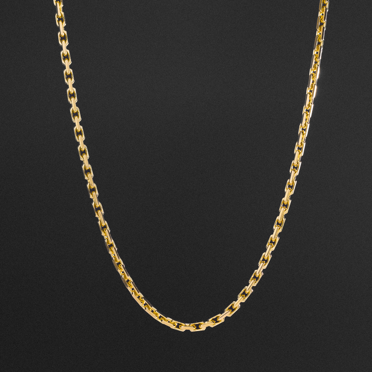 14k Gold 3.5mm Solid Diamond-Cut Cable Chain Model CH-0665