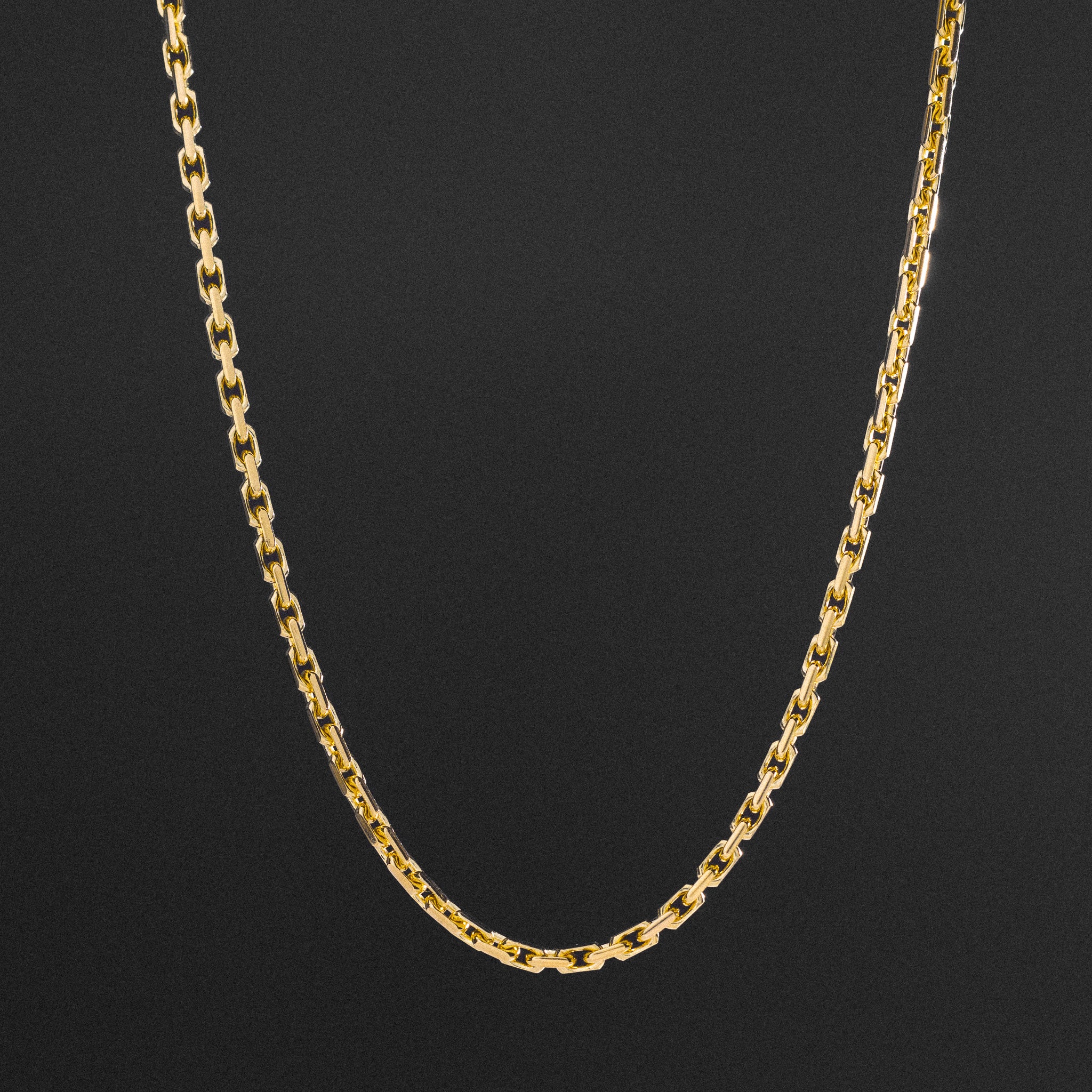 14k Gold 3.5mm Solid Diamond-Cut Cable Chain Model CH-0665