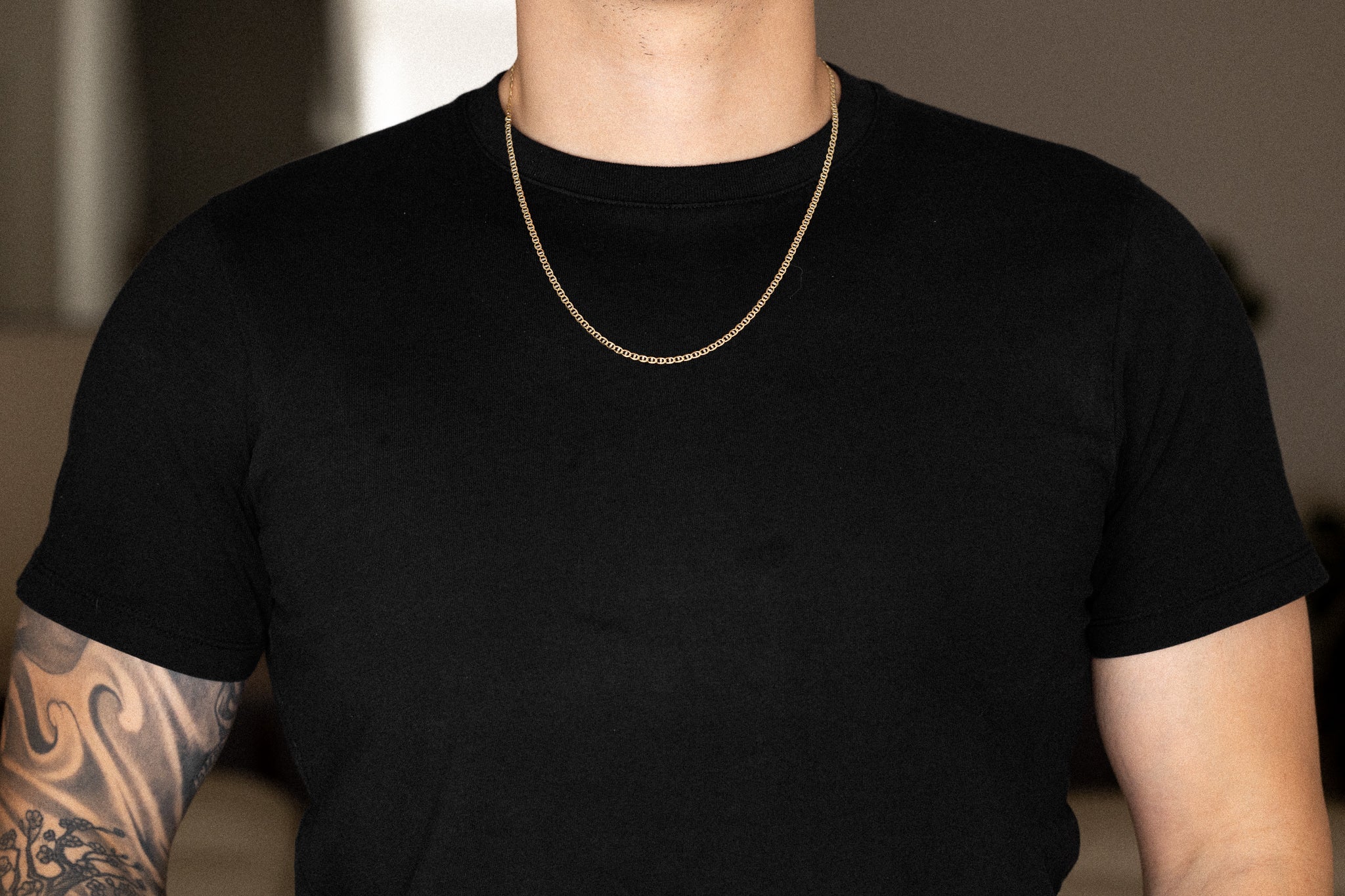 14k Gold 2.9mm Two Tone Light Mariner Chain - Model CH-0642
