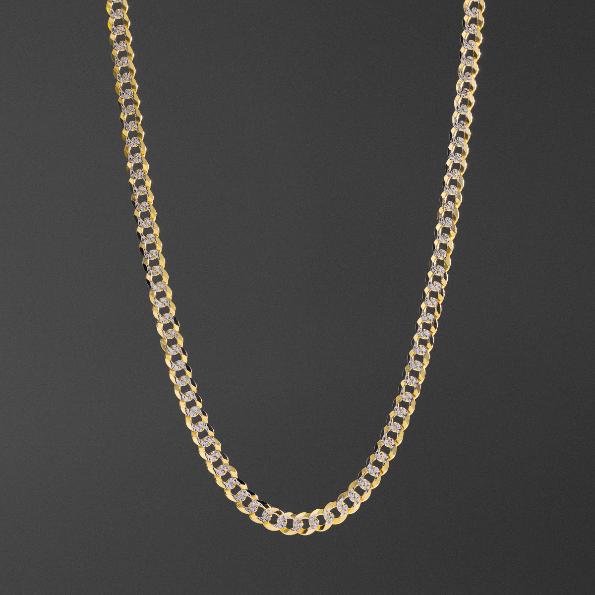 14k Gold 5.9mm Two-Tone Cuban Chain - Model CH-0324