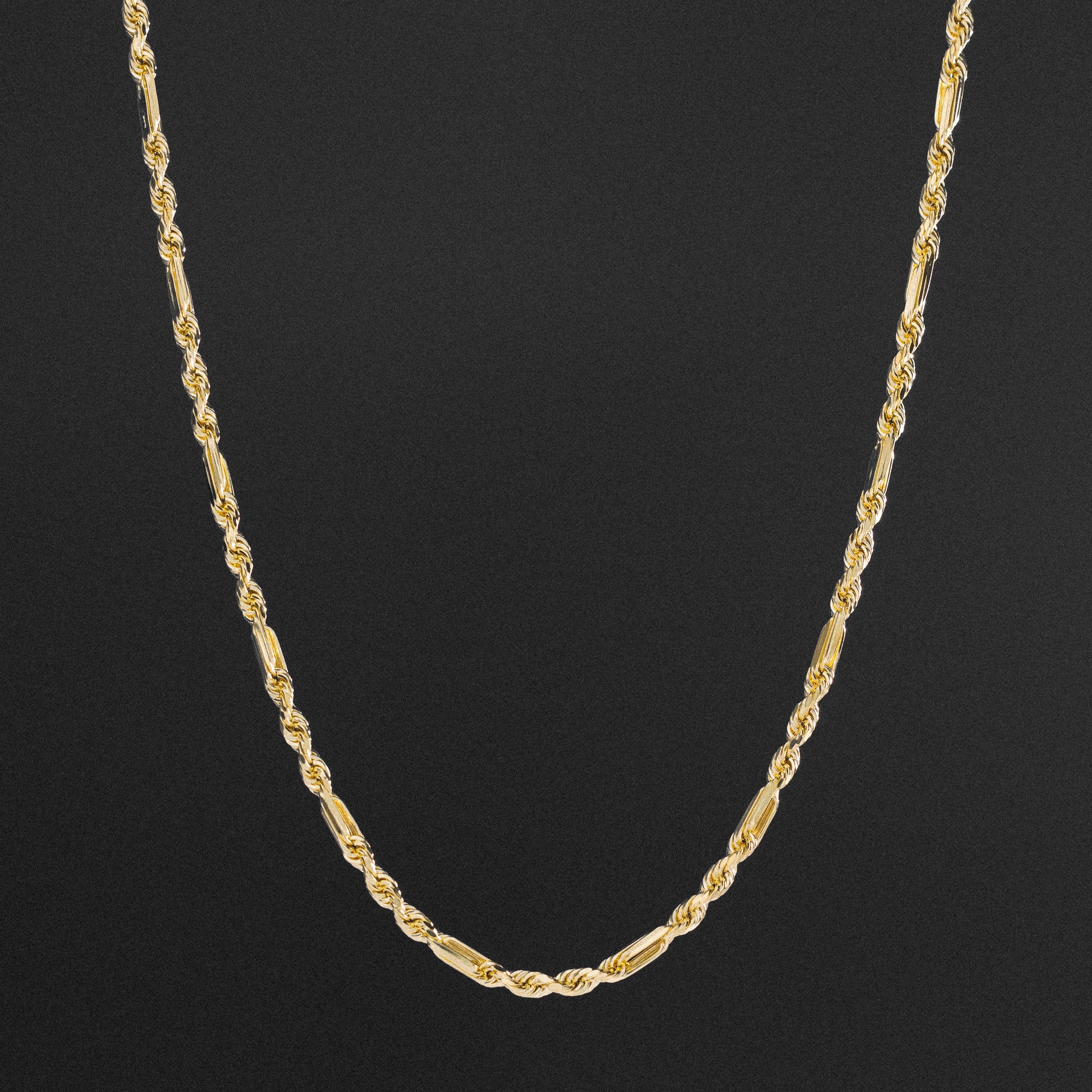 14k Gold 3.5mm Hollow Figaro Rope Chain - Model CH-0604