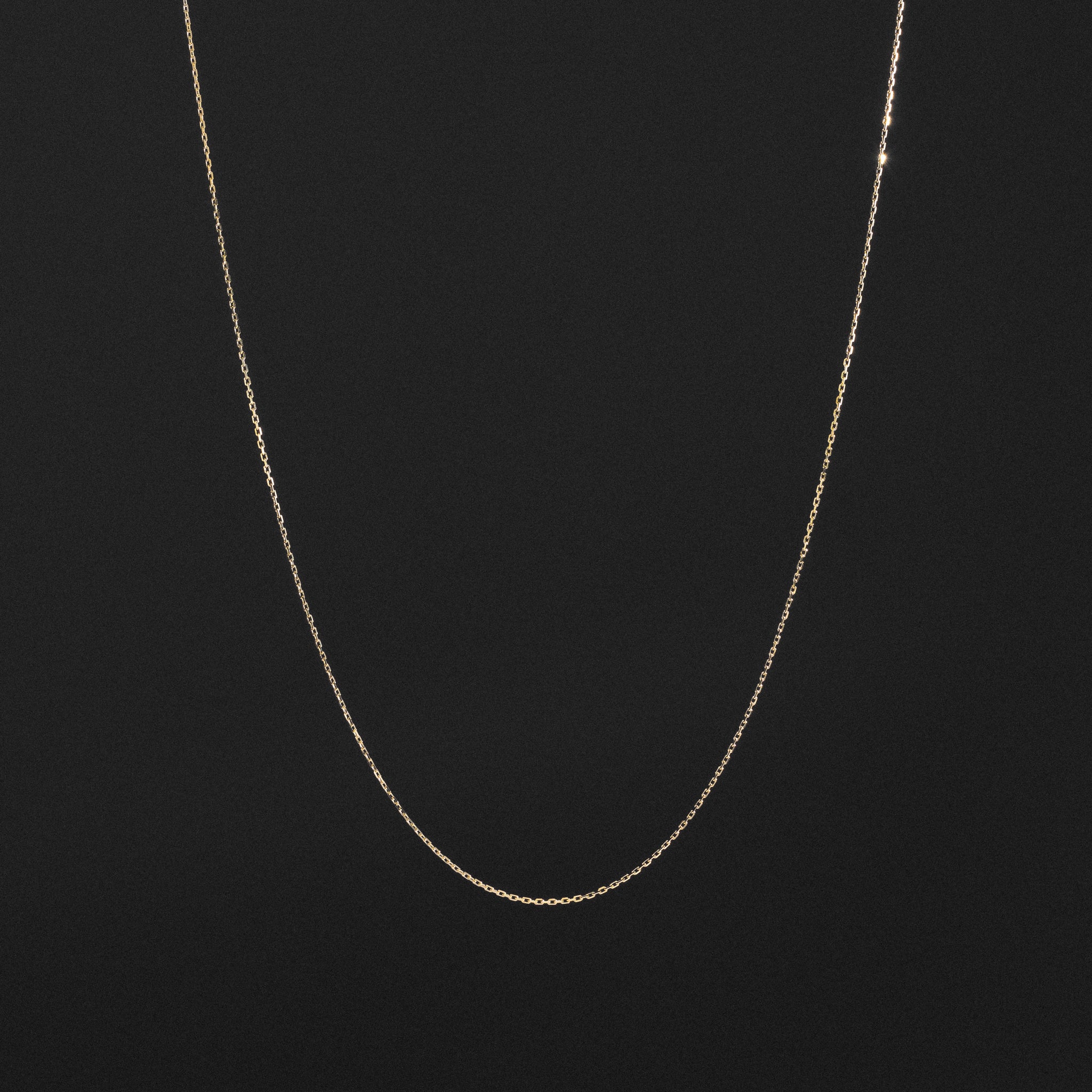 14k Gold 0.9mm Angle Cut Oval Rolo Chain - Model CH-0559