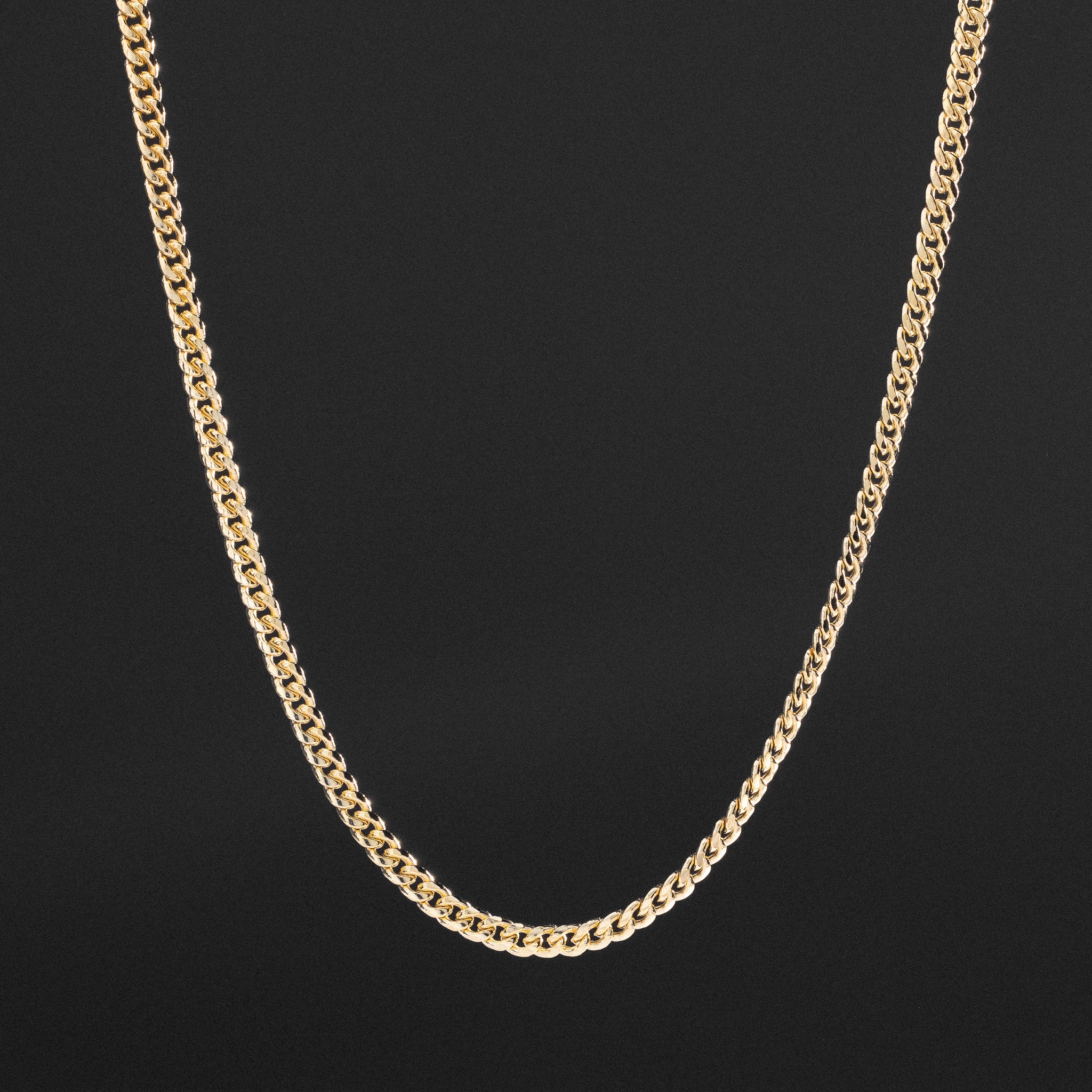14K Gold 4.5mm Hollow Miami Cuban Chain - Model 0542