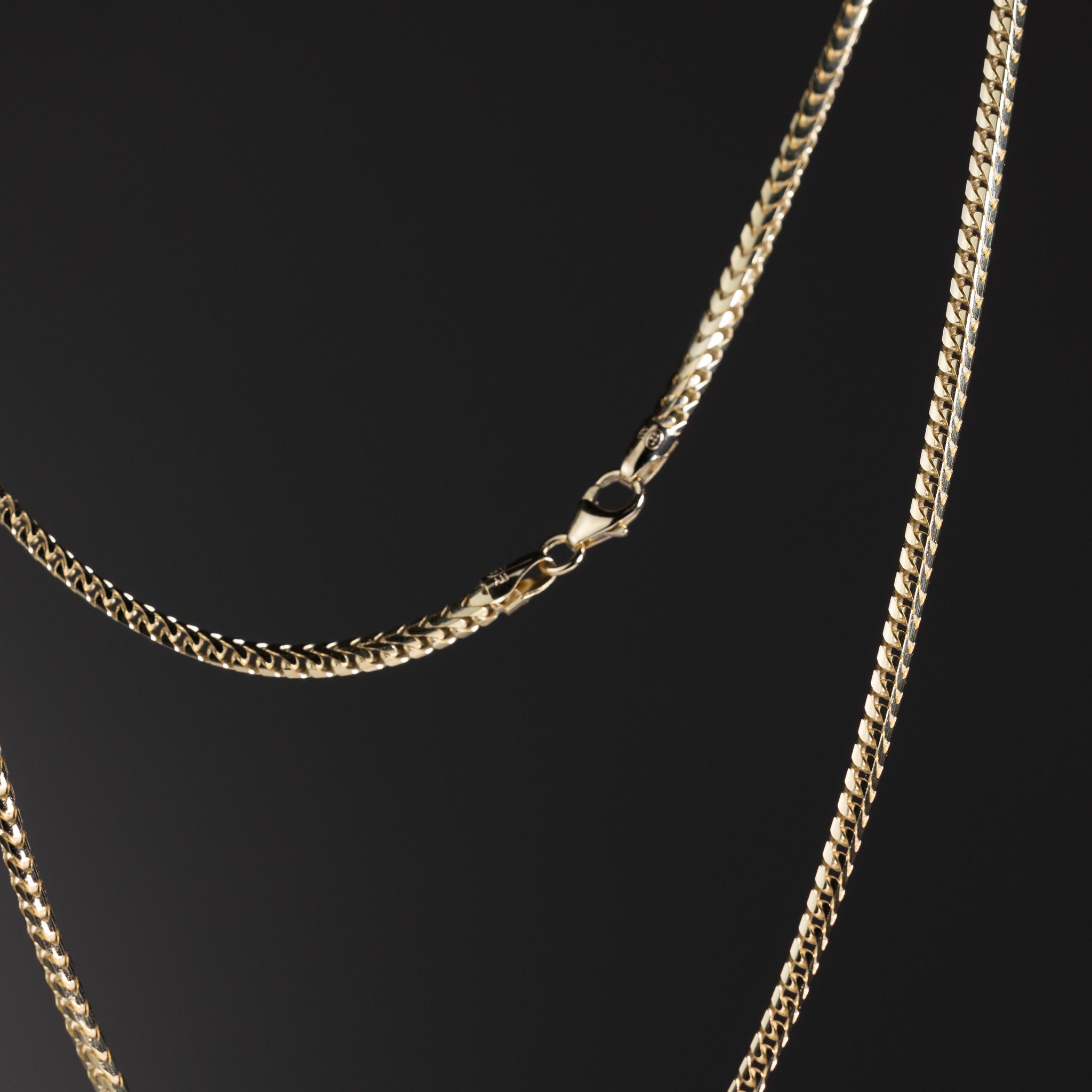 14K Gold 2.2mm Solid Italian Franco Chain - Model 0406