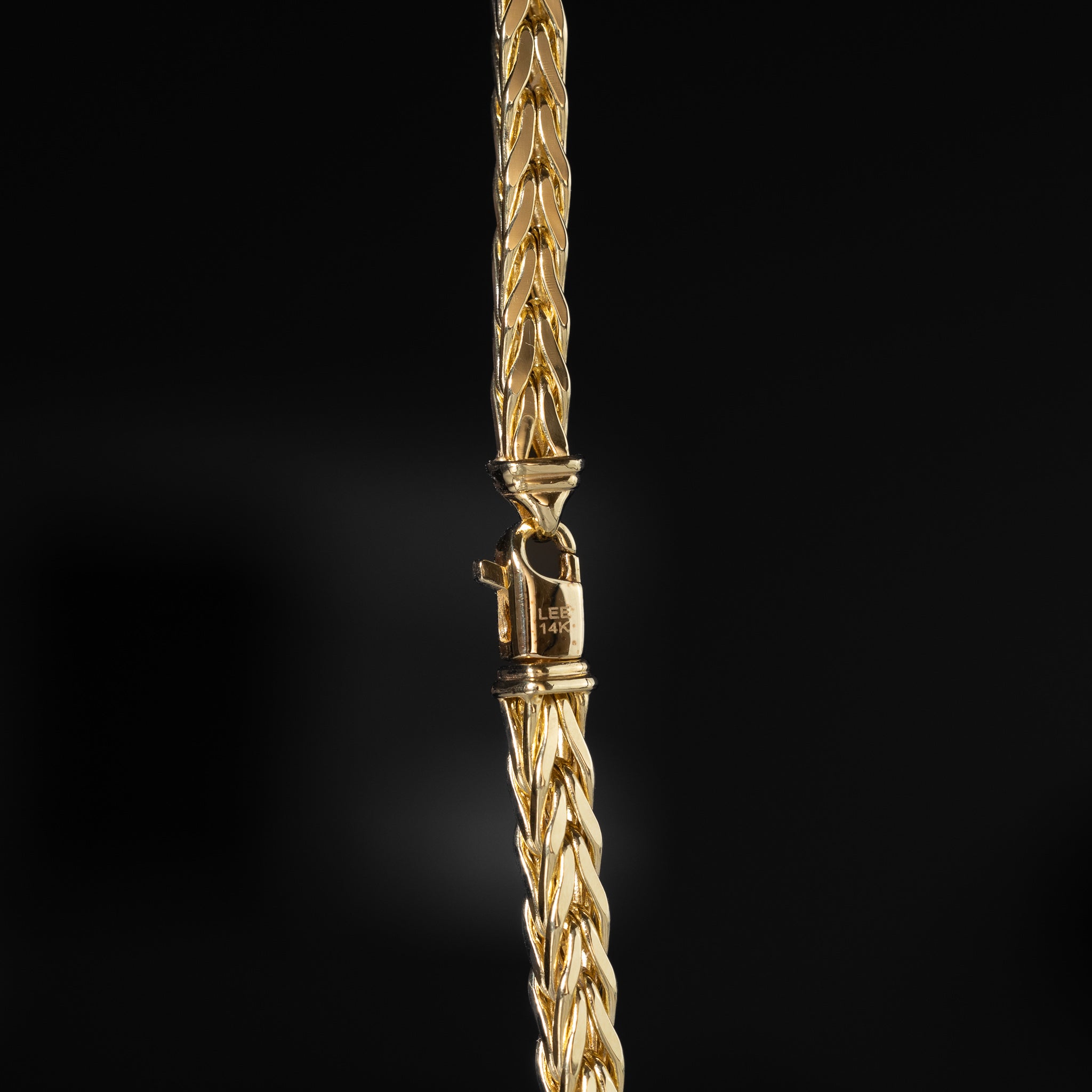 14k Gold 4.5mm Hollow Square Franco Chain - Model CH-0644
