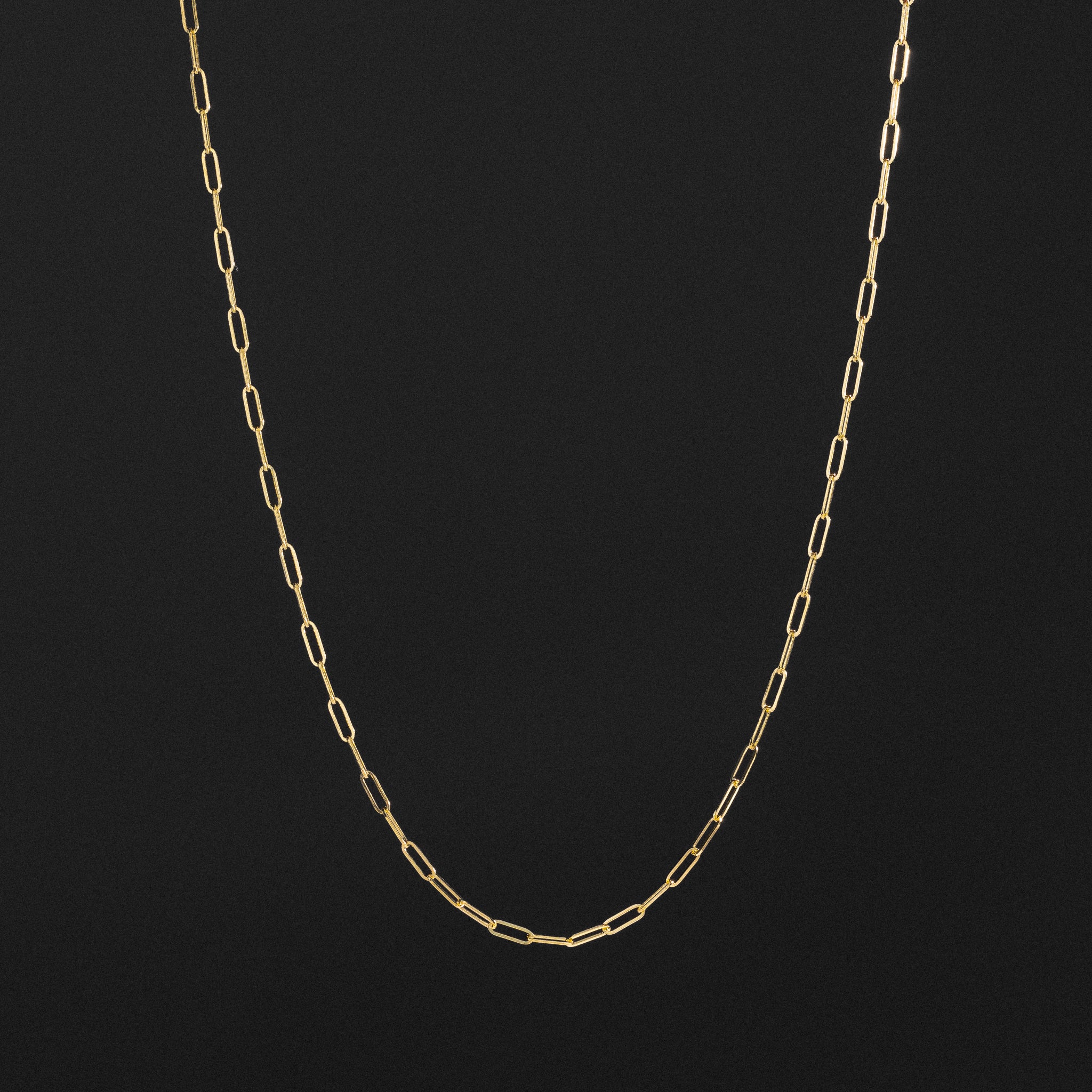 14k Gold 2.0mm Solid Square Paperclip Chain - Model CH-0580
