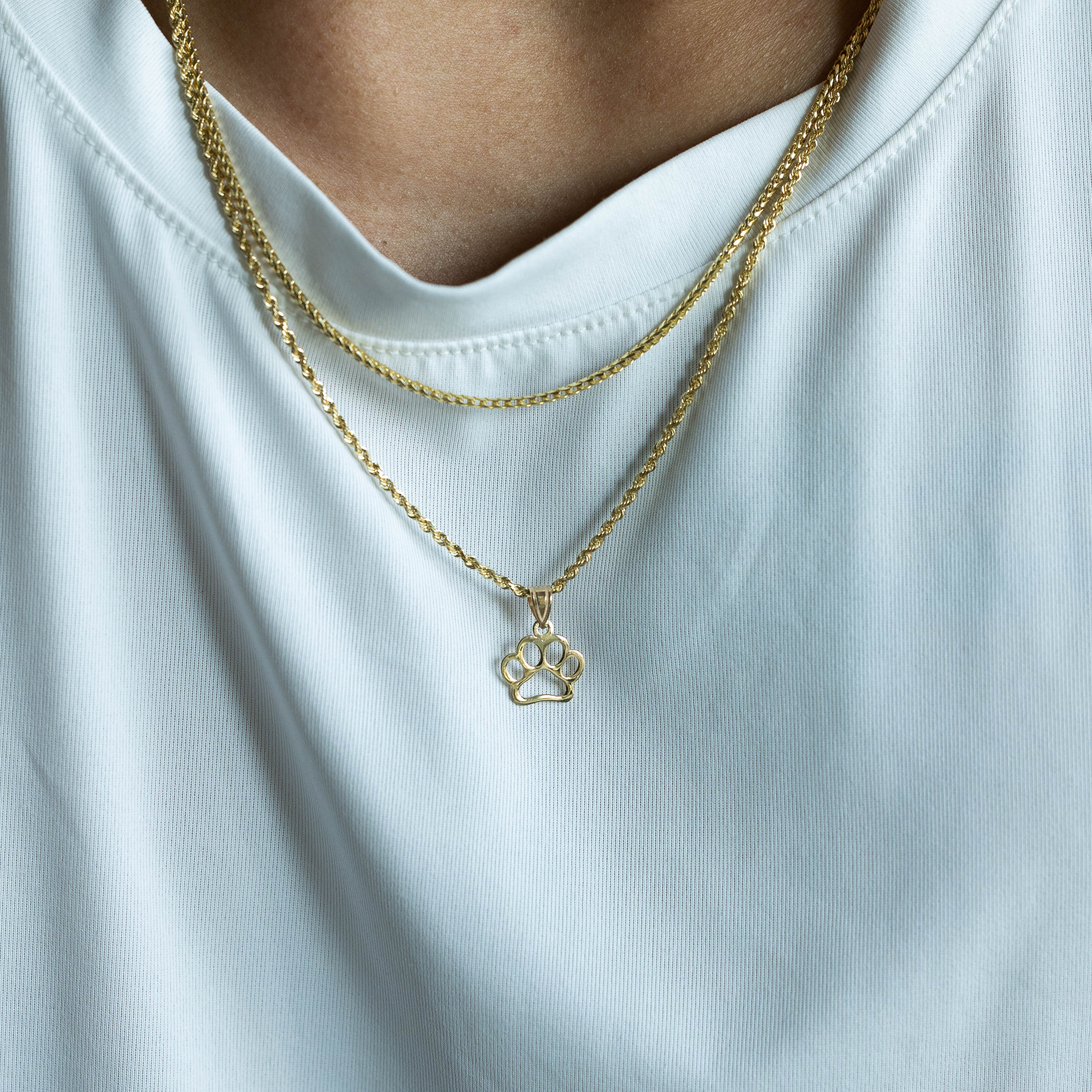 14K Gold Dog Paw Pendant - Charlie & Co. Jewelry