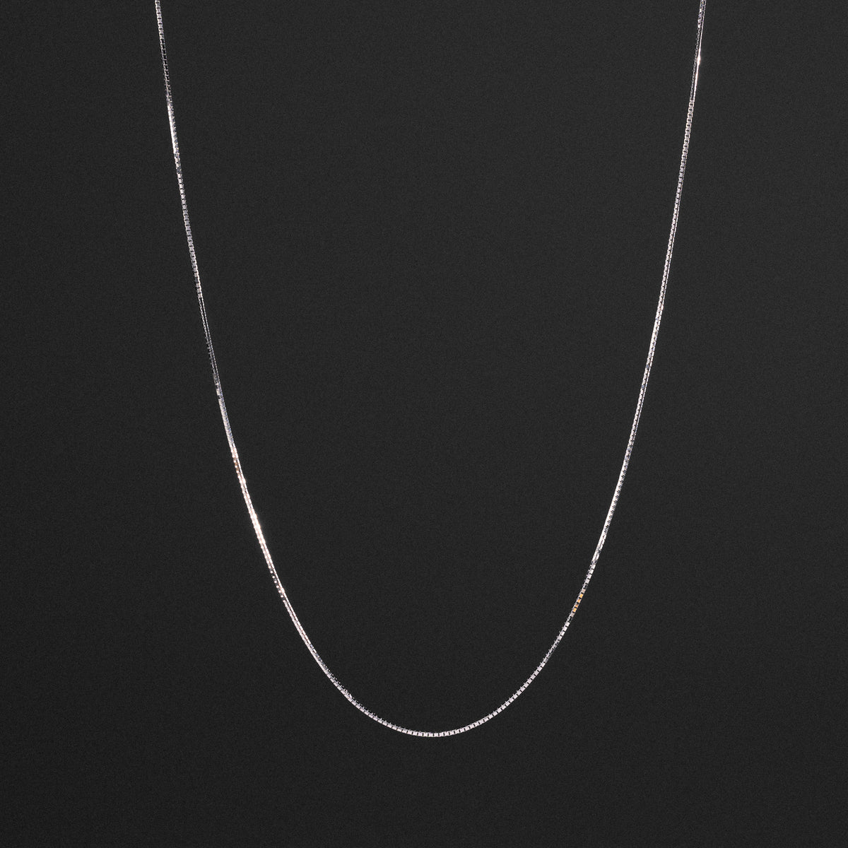 14K White Gold 0.5mm Box Chain - Model CH-0262