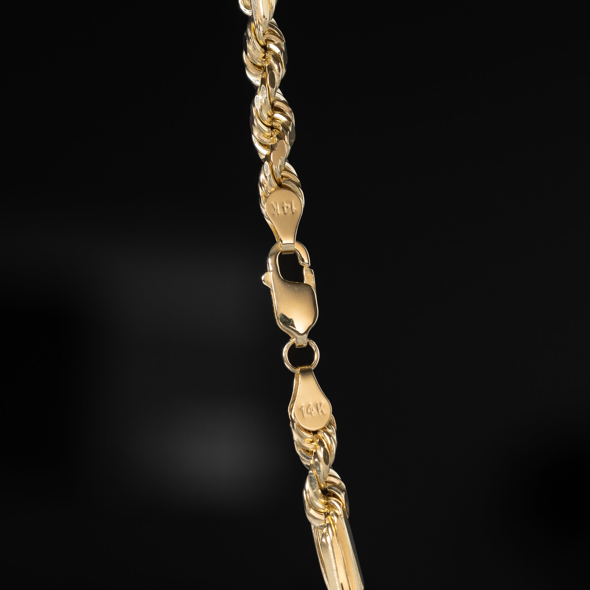 14k Gold 5mm Hollow Figaro Rope Chain - Model CH-0602