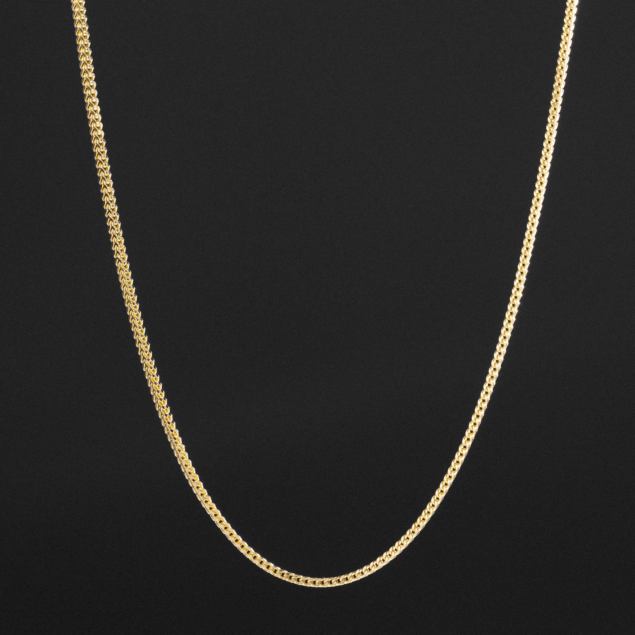 14K Gold 2.7mm Hollow Square Franco Chain - Model 0535