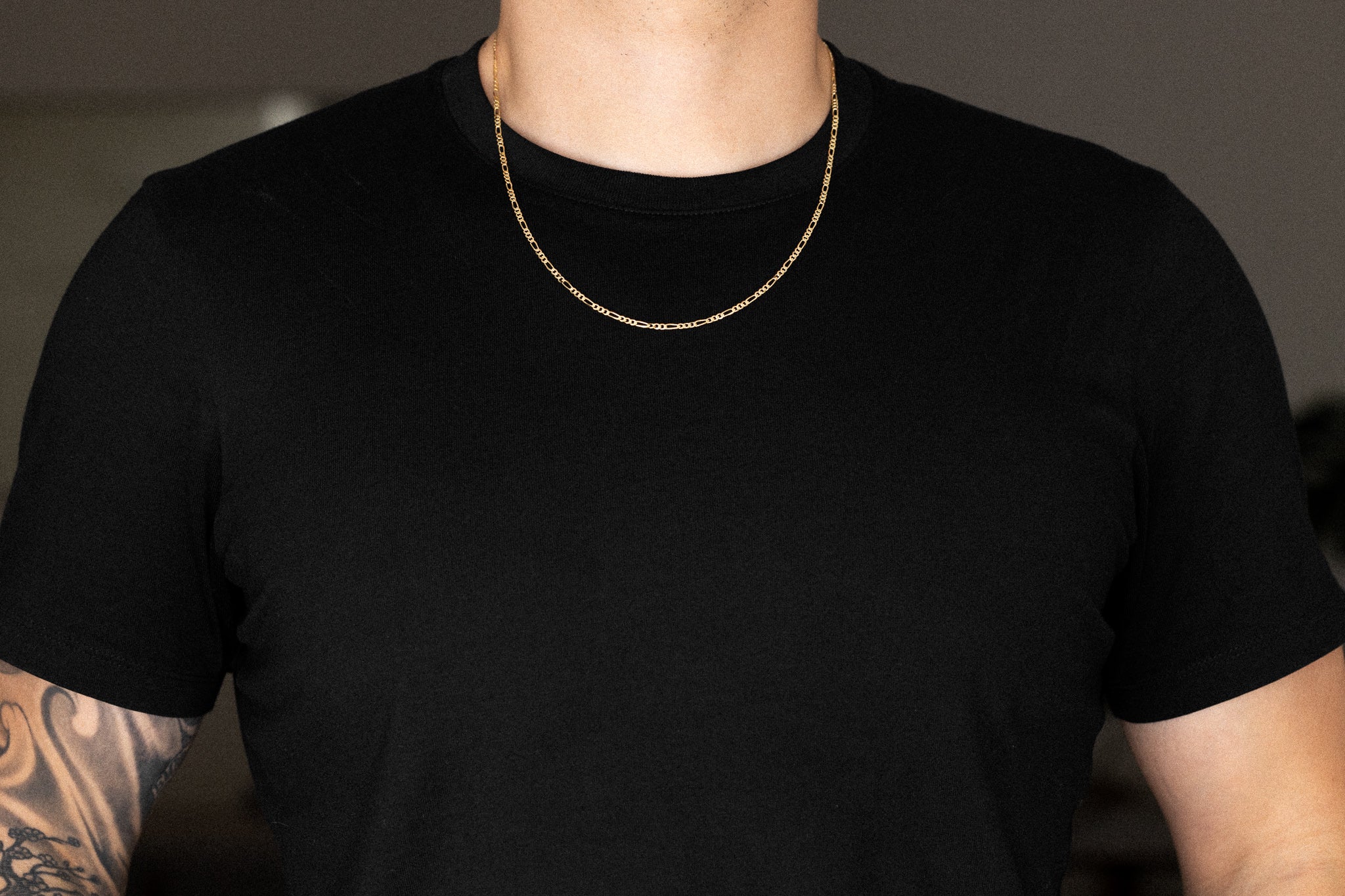 14k Gold 2.3mm Lightweight Figaro Chain - Model CH-0104