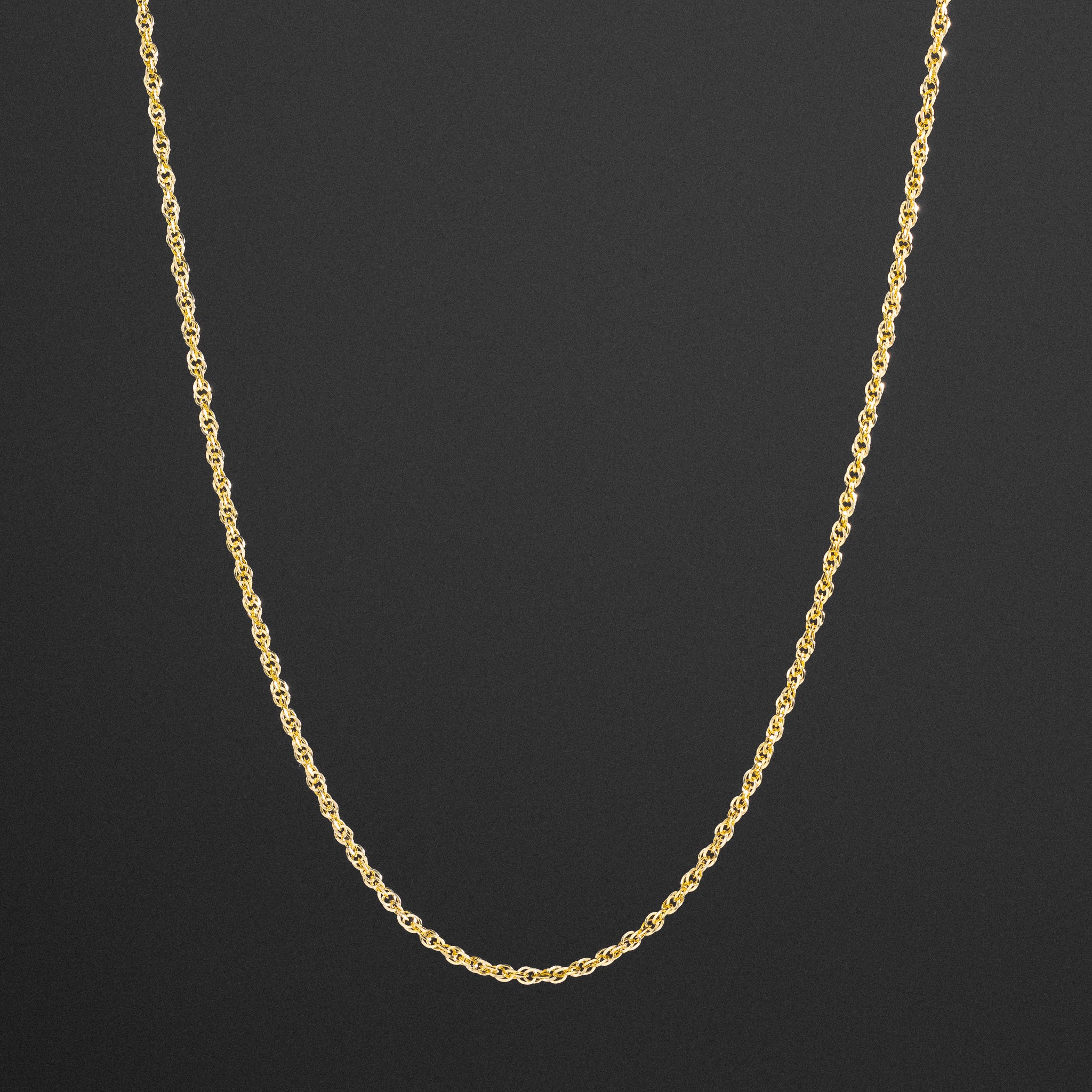 14k Gold 2.2mm Double Link Hollow Rope Chain - Model CH-0440